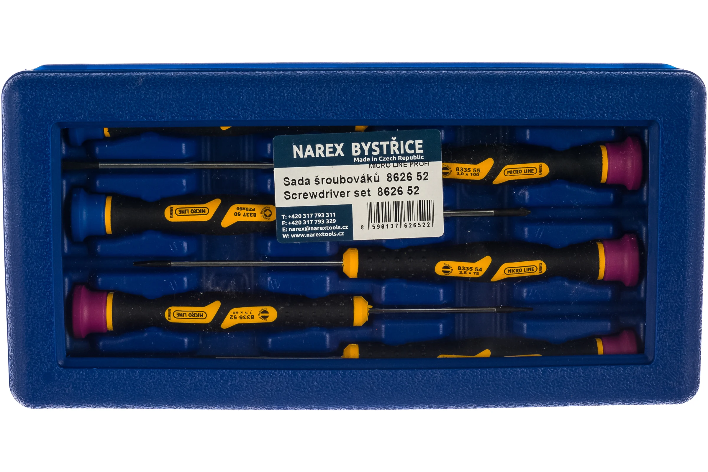 Набор часовых отверток РZ+ШЛИЦ, 6шт NAREX Micro Line Profi 862652