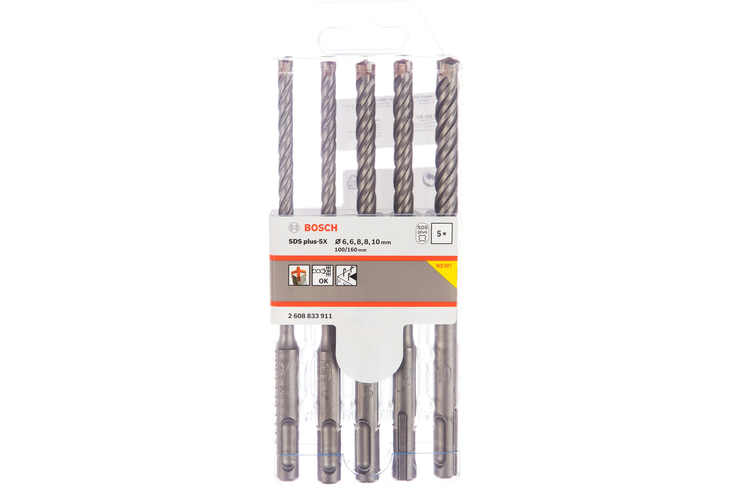 Бур по бетону SDS-plus-5X (6-10 мм) 5 шт. Bosch 2608833911