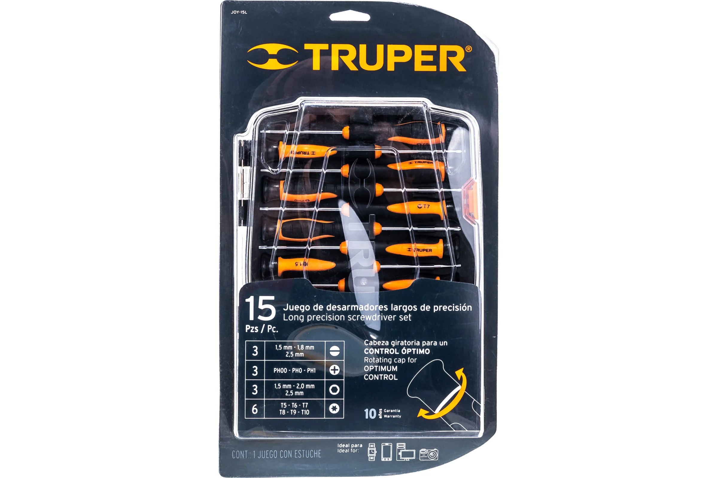 Набор прецизионных отверток TRUPER 15 шт JOY-15L 14157