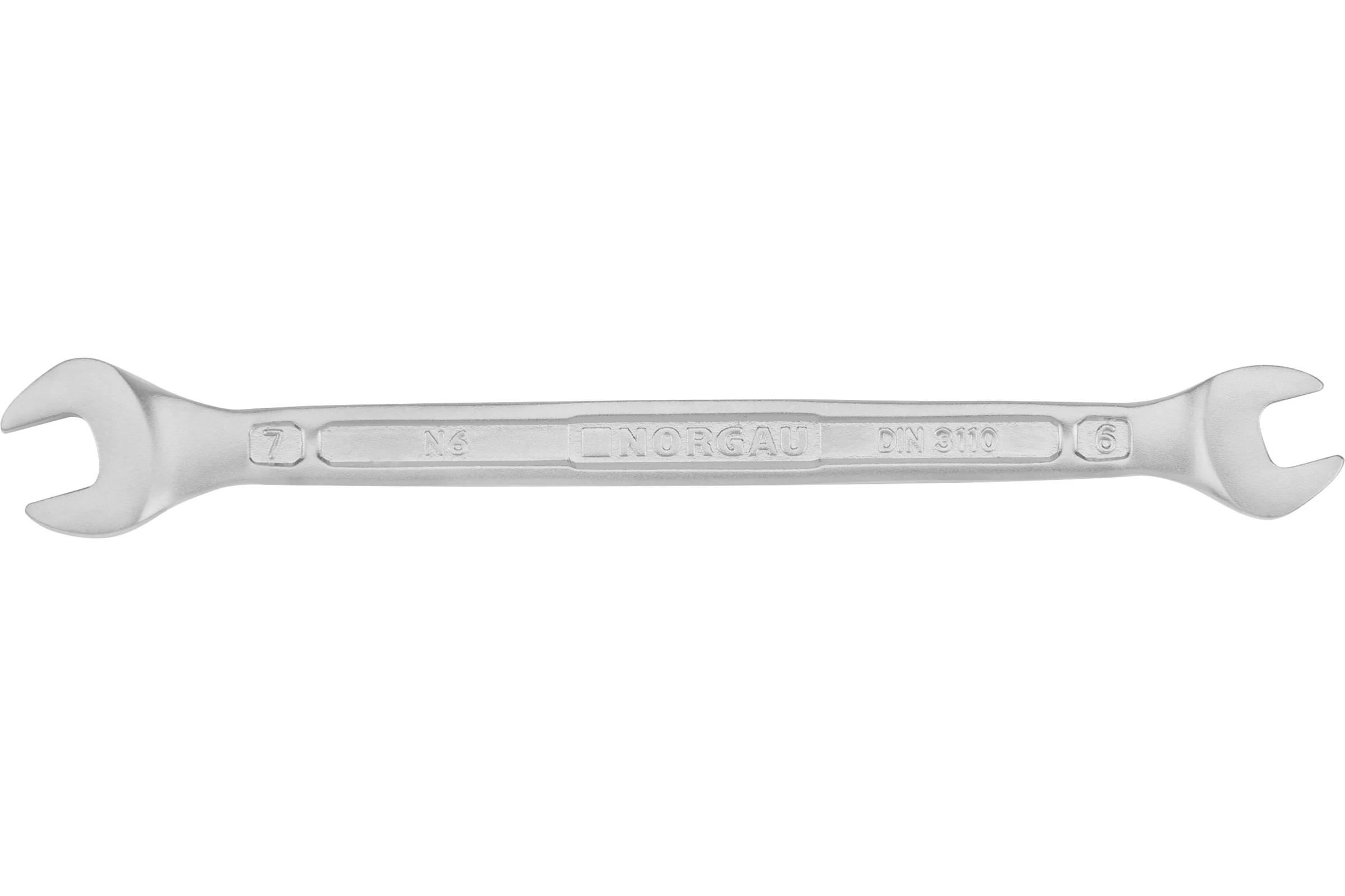 Двусторонний рожковый ключ NORGAU тип N6-6x7 6х7, длина 123 мм 060107097