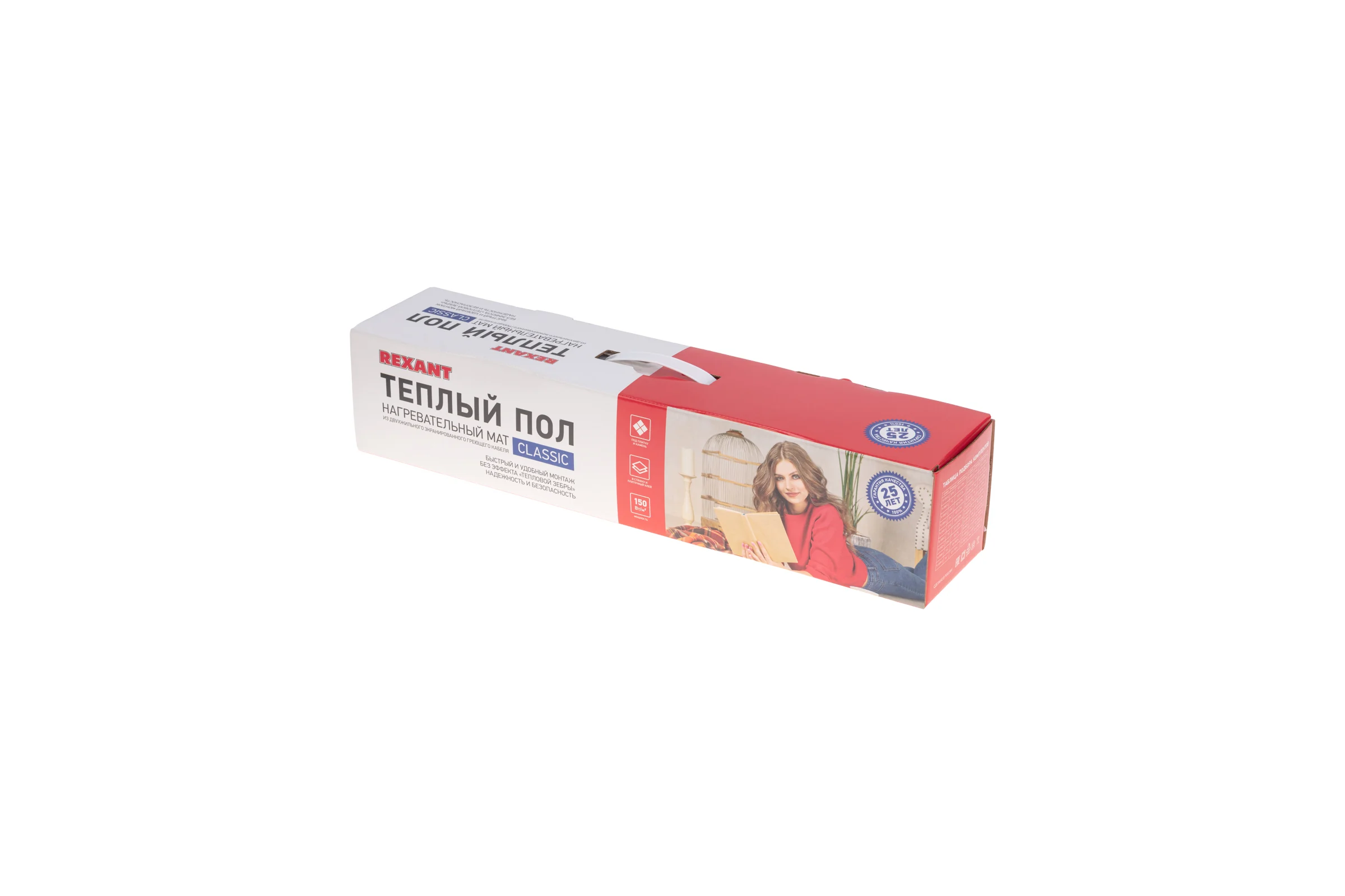 Нагревательный мат REXANT Classic RNX-0,5-75, двухжильный, с экраном 51-0501-2