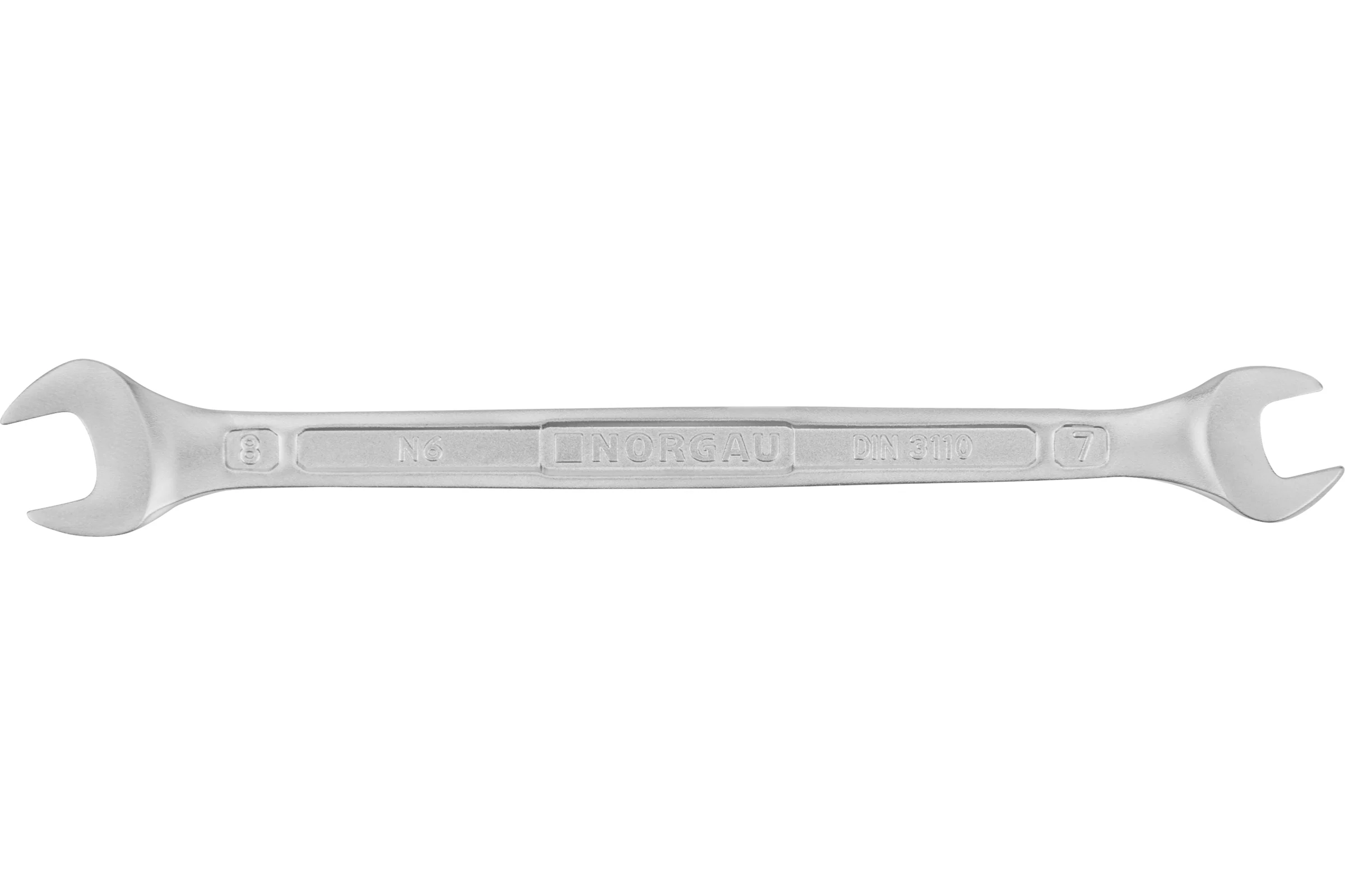 Рожковый двусторонний ключ NORGAU 7х8 мм,123 мм, тип N6-7x8 060107109
