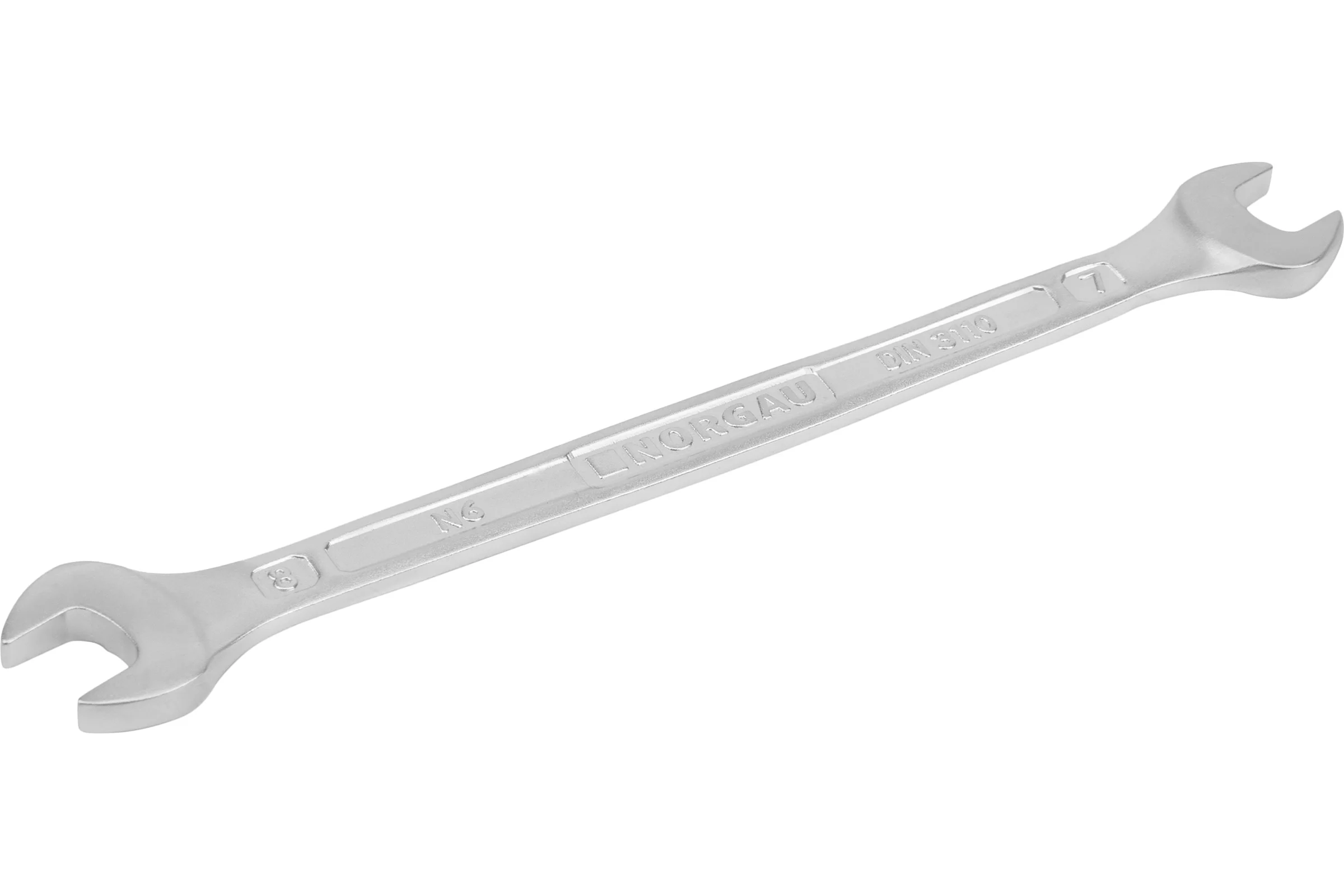 Рожковый двусторонний ключ NORGAU 7х8 мм,123 мм, тип N6-7x8 060107109