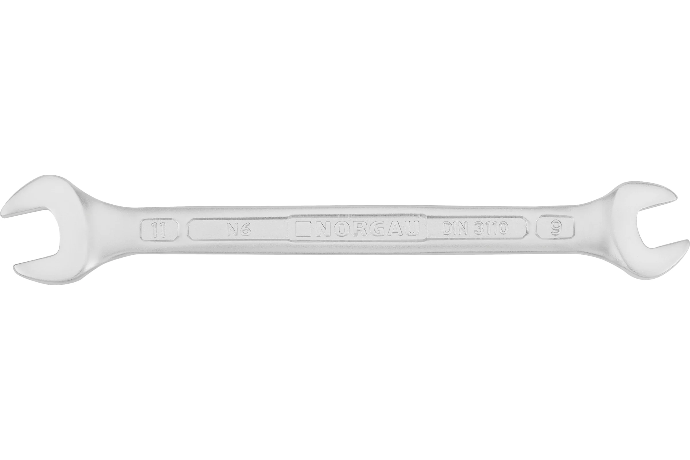 Двусторонний рожковый ключ NORGAU тип N6-9x11, 9х11, длина 156 мм 060107124