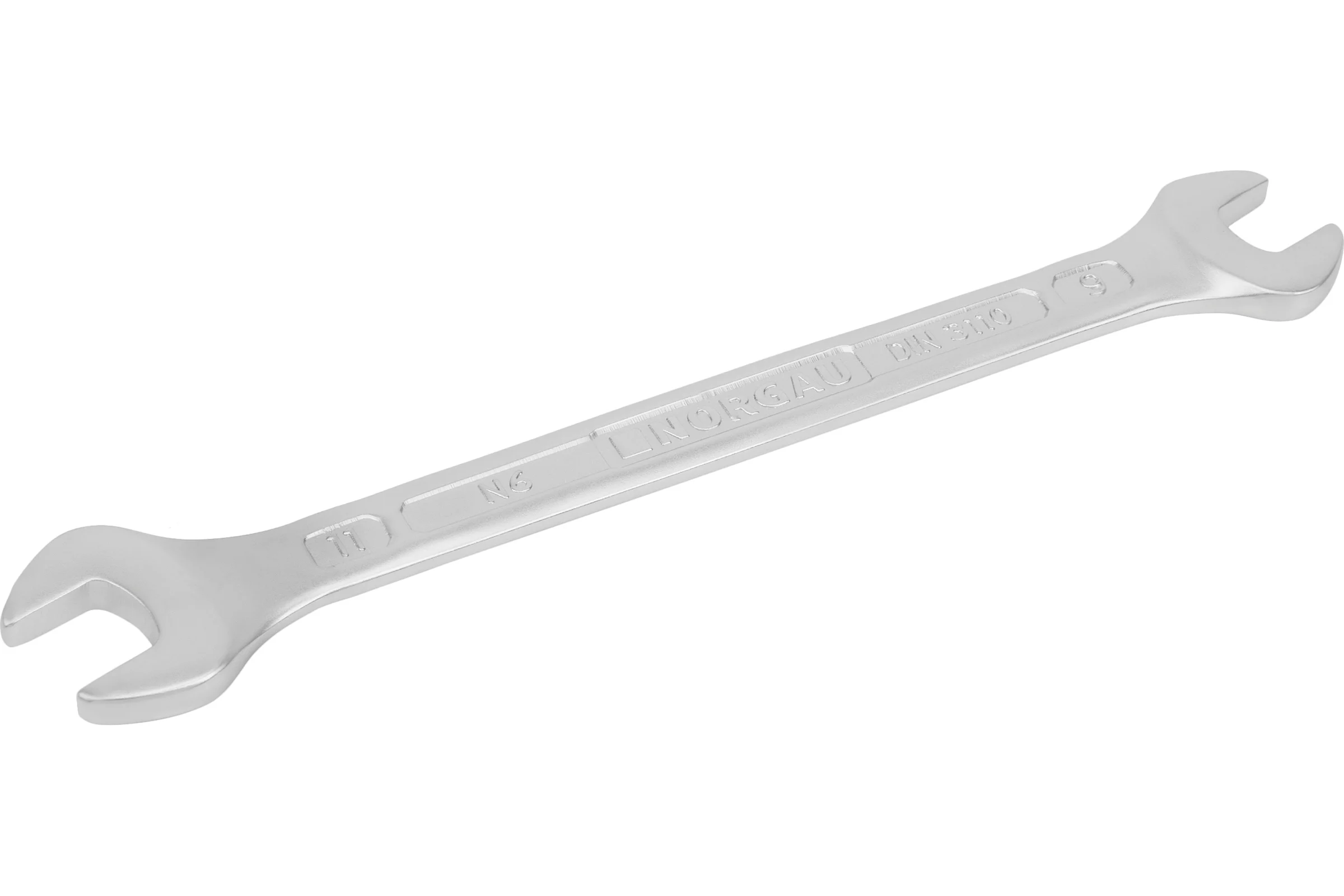 Двусторонний рожковый ключ NORGAU тип N6-9x11, 9х11, длина 156 мм 060107124