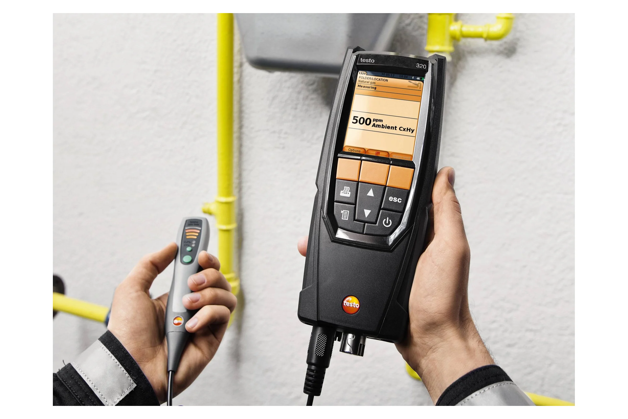 Комплект анализатора дымовых газов Testo 320 с H2-компенсацией
