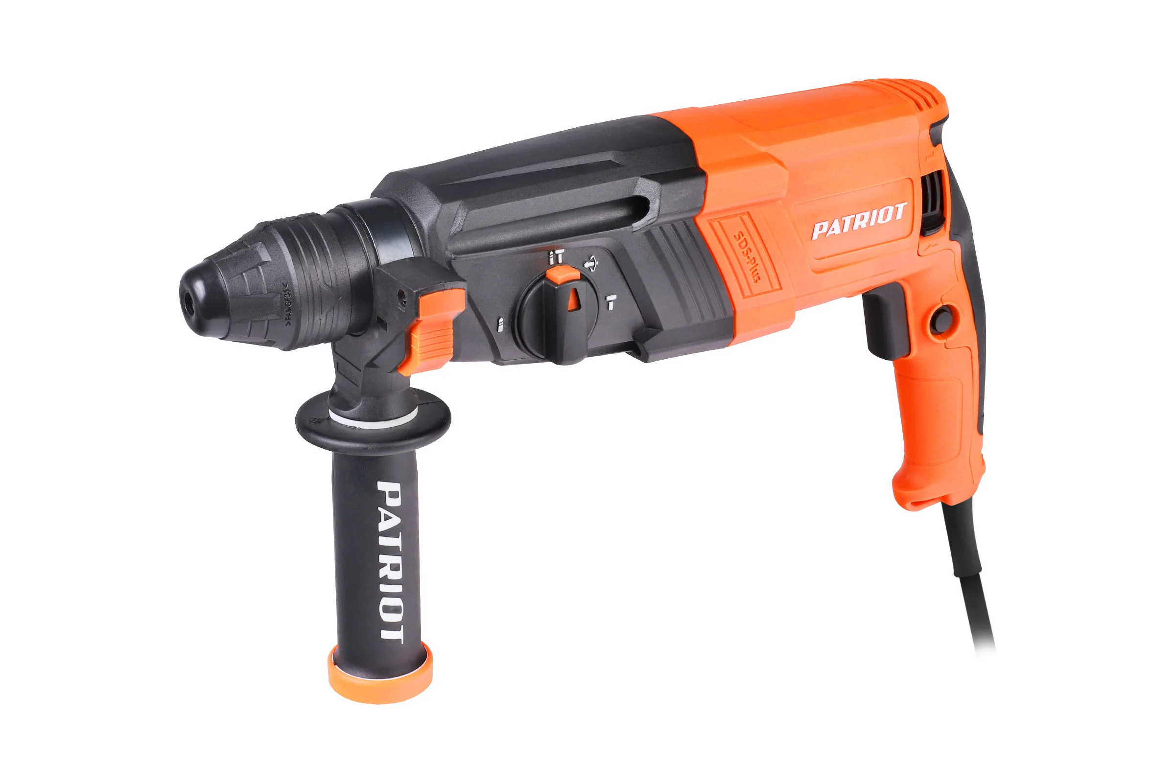 Перфоратор PATRIOT RH 307 SDS+, мощность 1125 Вт, 3.3 Дж, 3 режима работы, макс.диаметр 30 мм, набор буров и долот, глубиномер, кейс 140301369