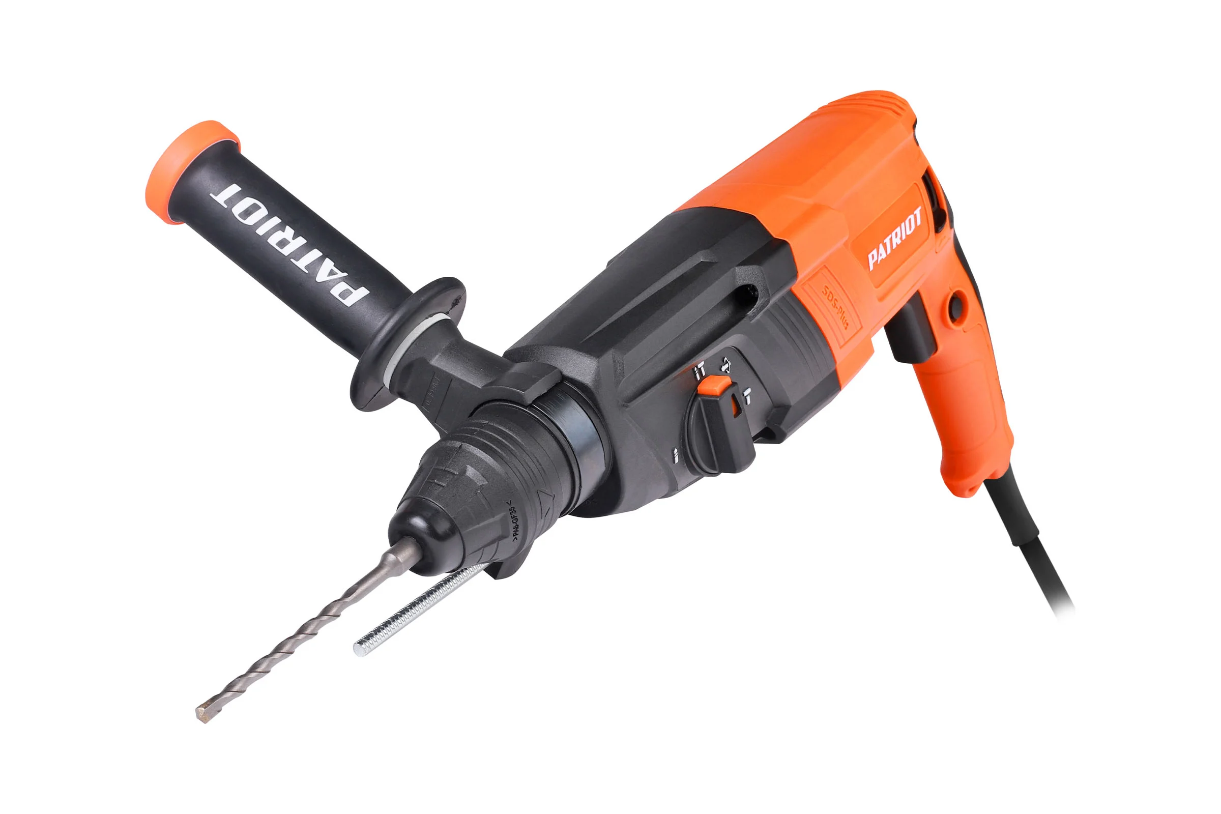 Перфоратор PATRIOT RH 307 SDS+, мощность 1125 Вт, 3.3 Дж, 3 режима работы, макс.диаметр 30 мм, набор буров и долот, глубиномер, кейс 140301369