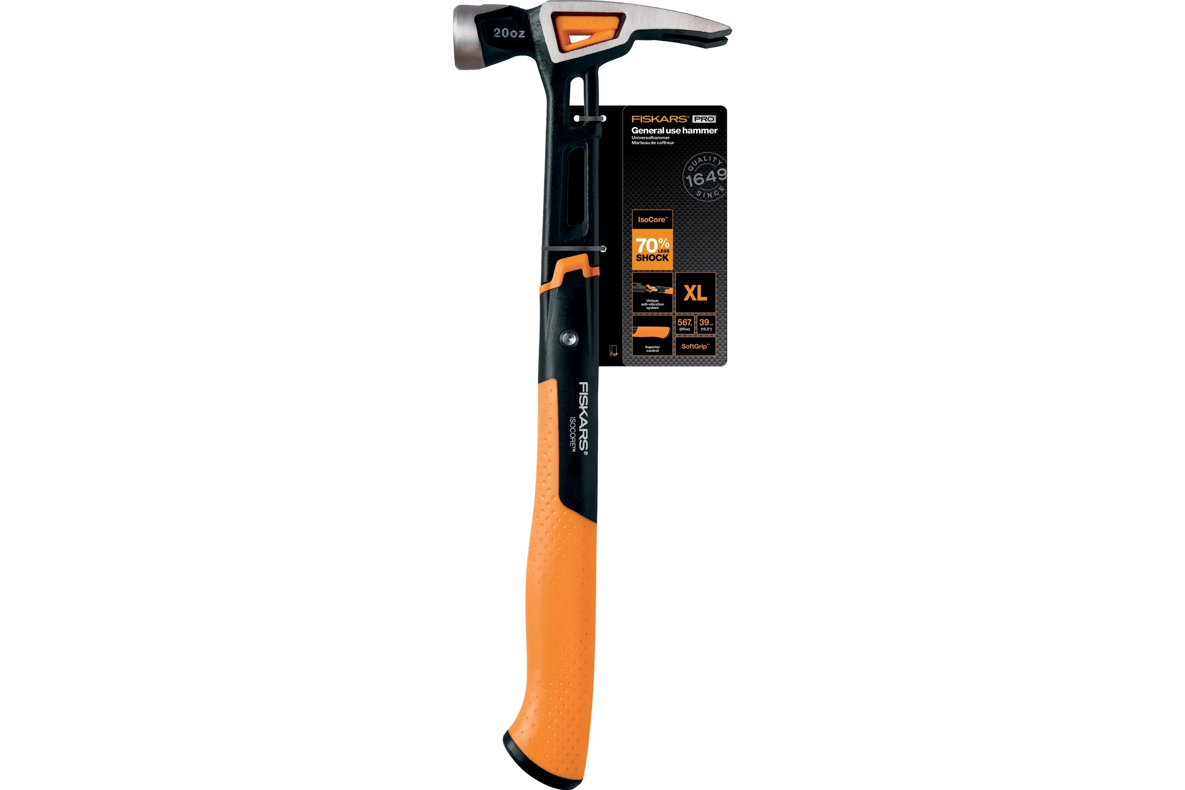 Столярный молоток Fiskars 20oz/15.5" 1020215