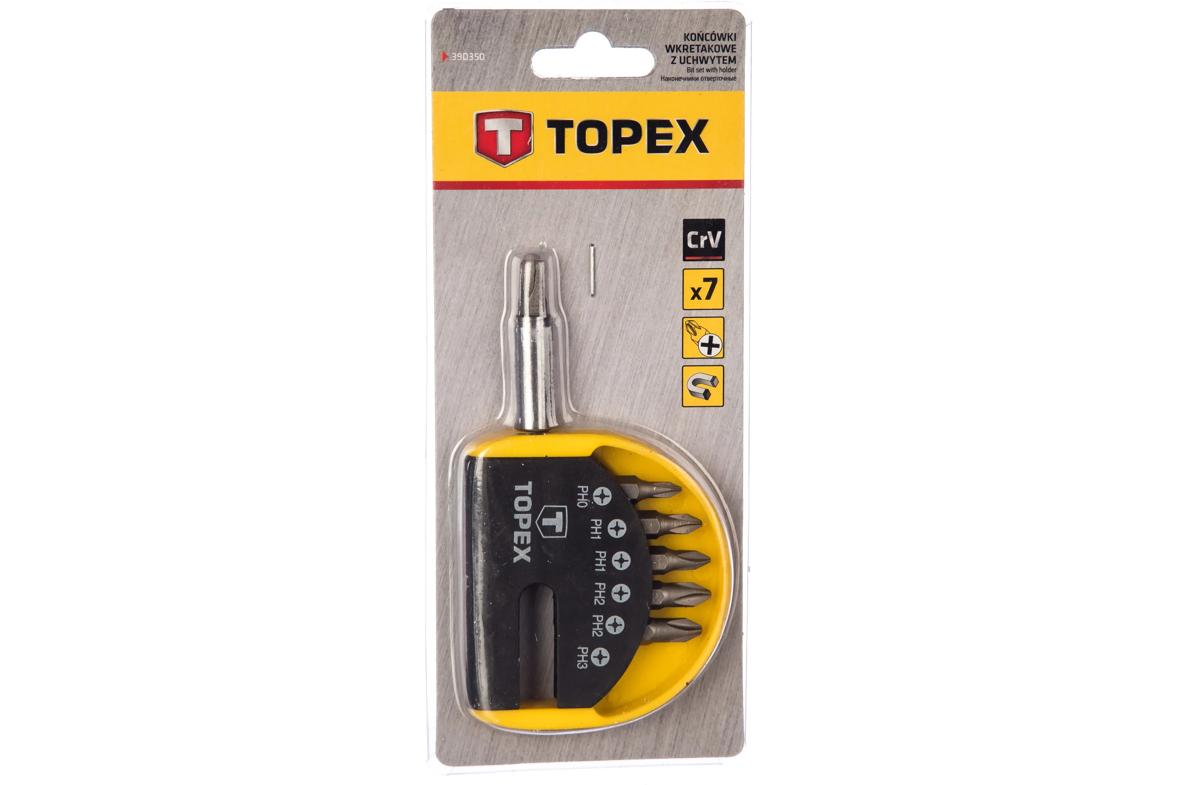 Набор насадок с держателем (7 шт.) TOPEX 39D350