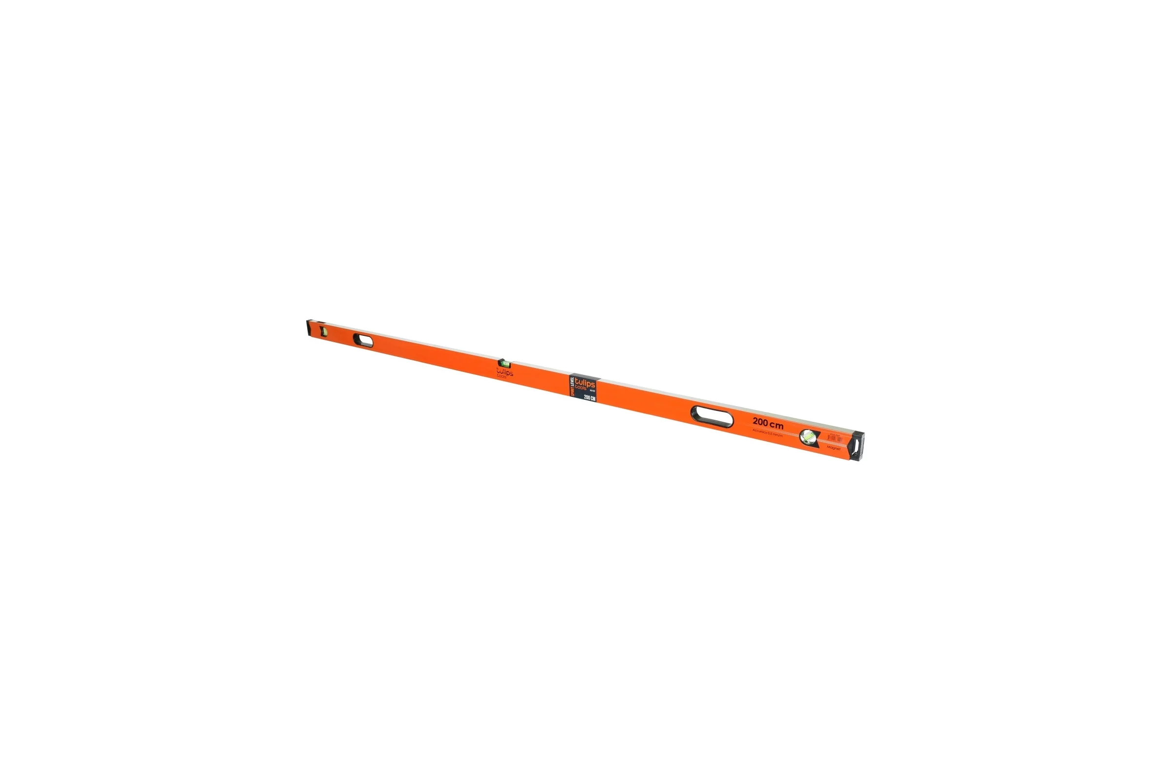 Уровень Tulips tools 3 глазка, магнит, рукоятки, 200 см II13-727