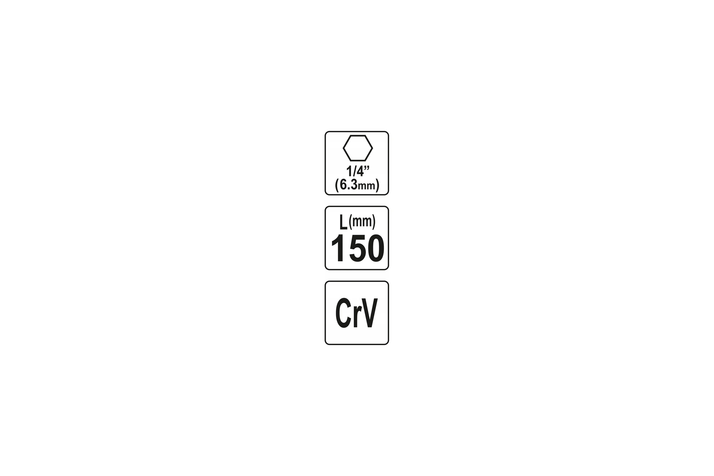 Держатель бит 1/4", 150 мм, магнитный YATO YT-04695