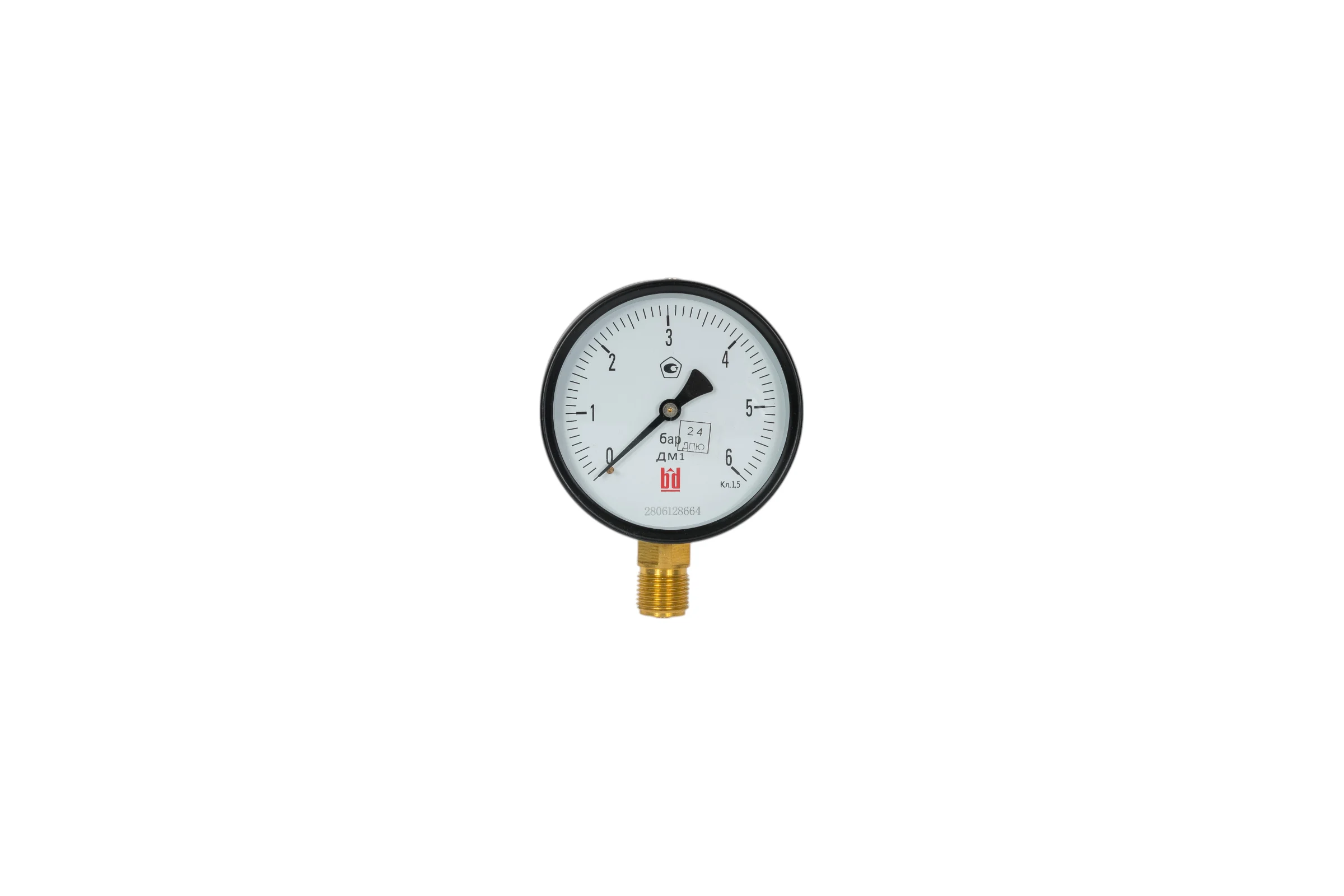 Манометр ДМ 1 Т2 100 Р (0-6) бар, кл.1.5, G1/2" BD 1151100018