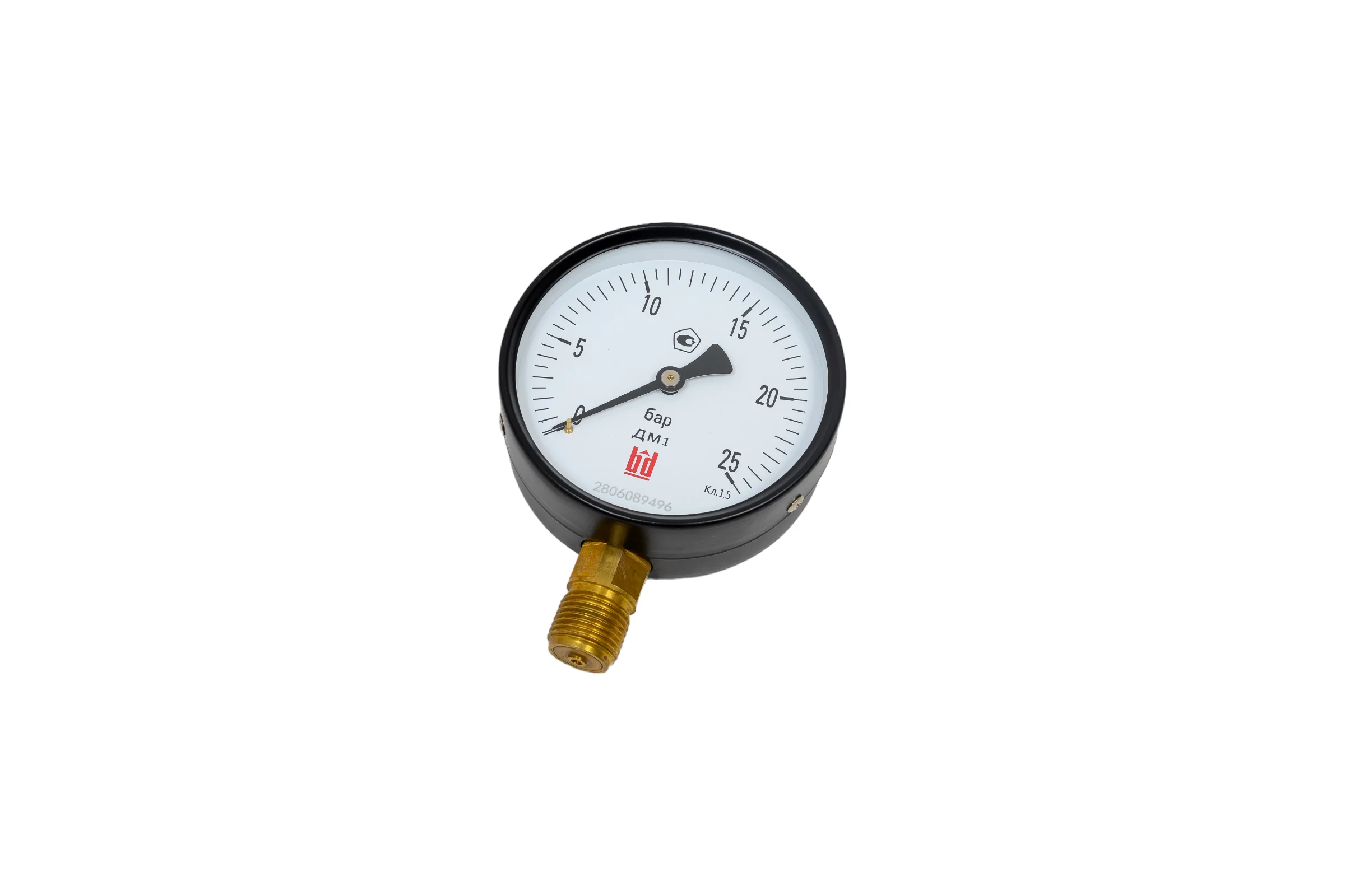 Манометр ДМ 1 Т2 100 Р (0-25) бар, кл.1.5, G1/2" BD 1151100016