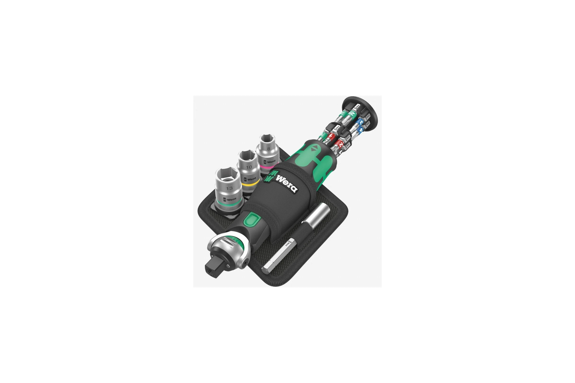 Отвертка с трещоткой и битами WERA 8009 Zyklop Pocket Set 2, 18 предметов WE-004281