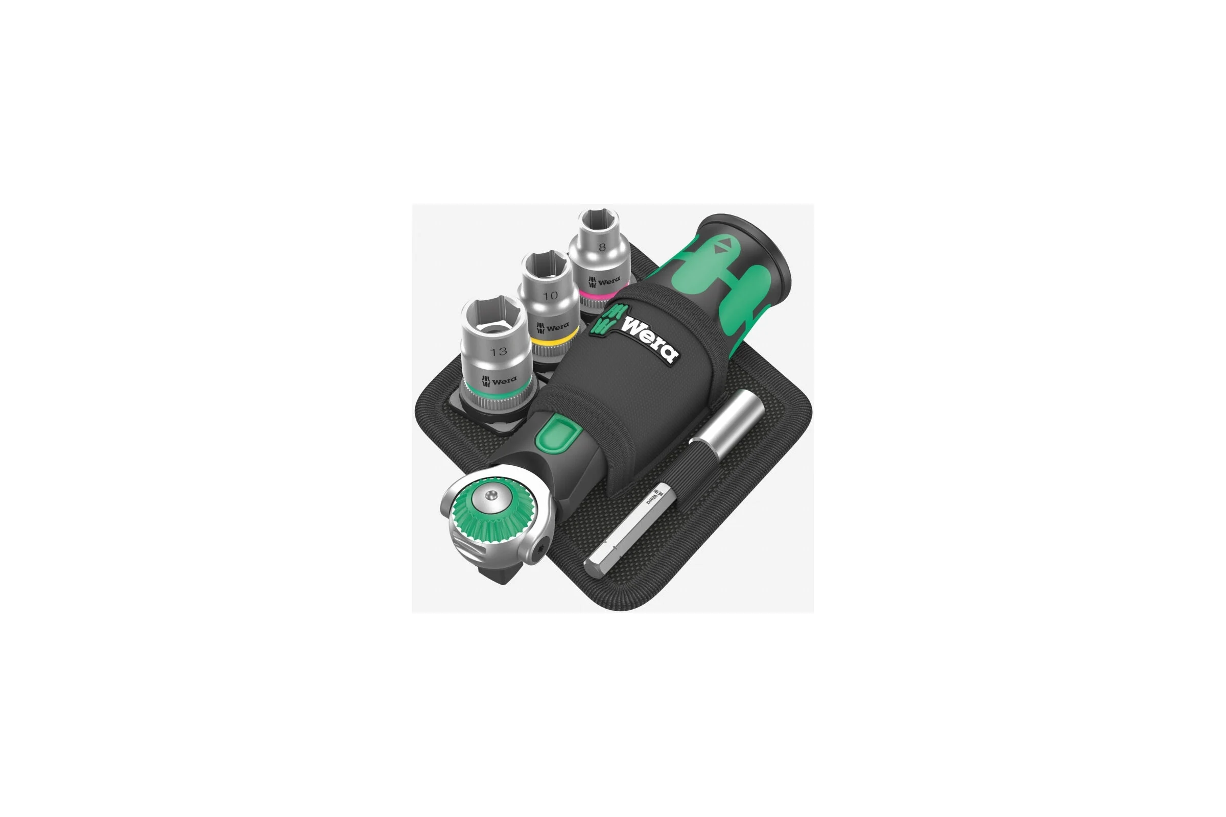 Отвертка с трещоткой и битами WERA 8009 Zyklop Pocket Set 2, 18 предметов WE-004281