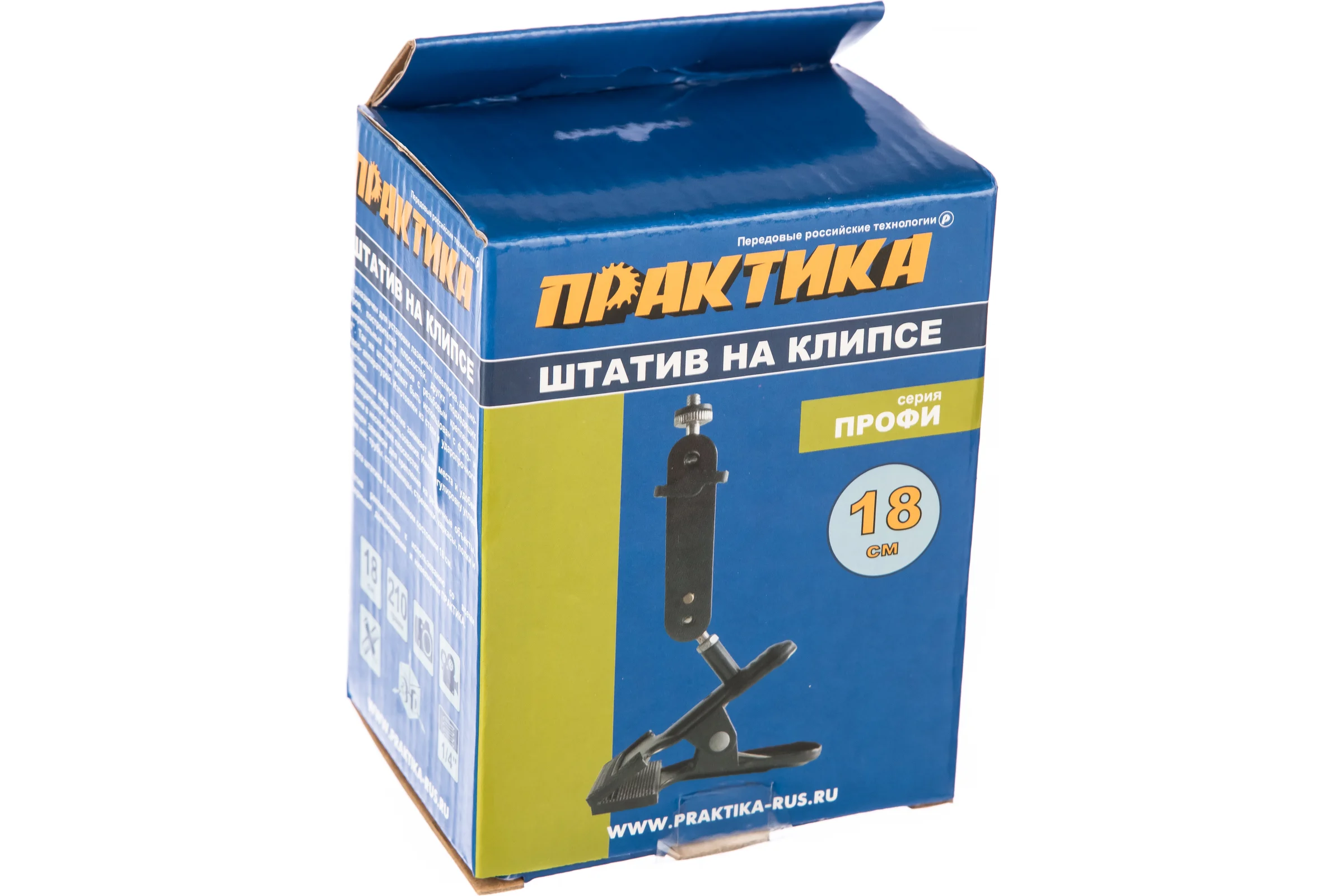 Штатив (18 см) с креплением клипсой ПРАКТИКА 245-930