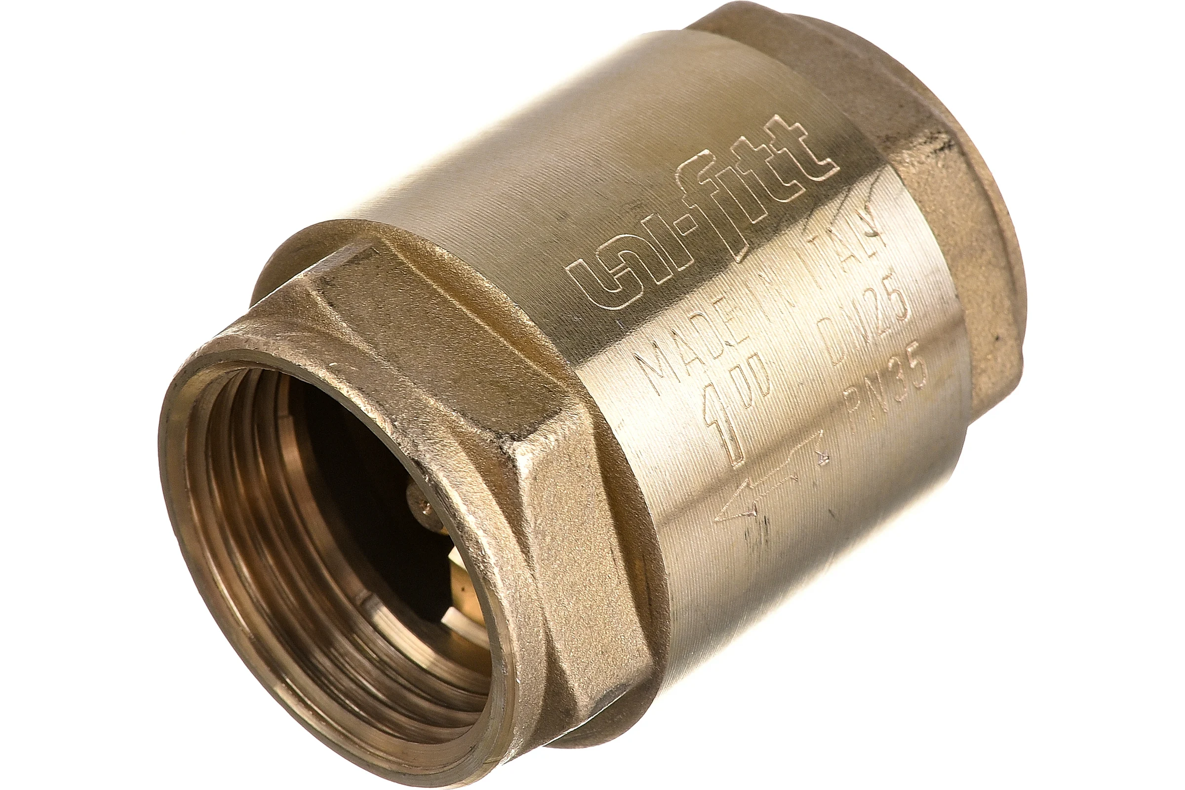 Обратный пружинный клапан 1" металлический затвор Uni-Fitt 222G4000