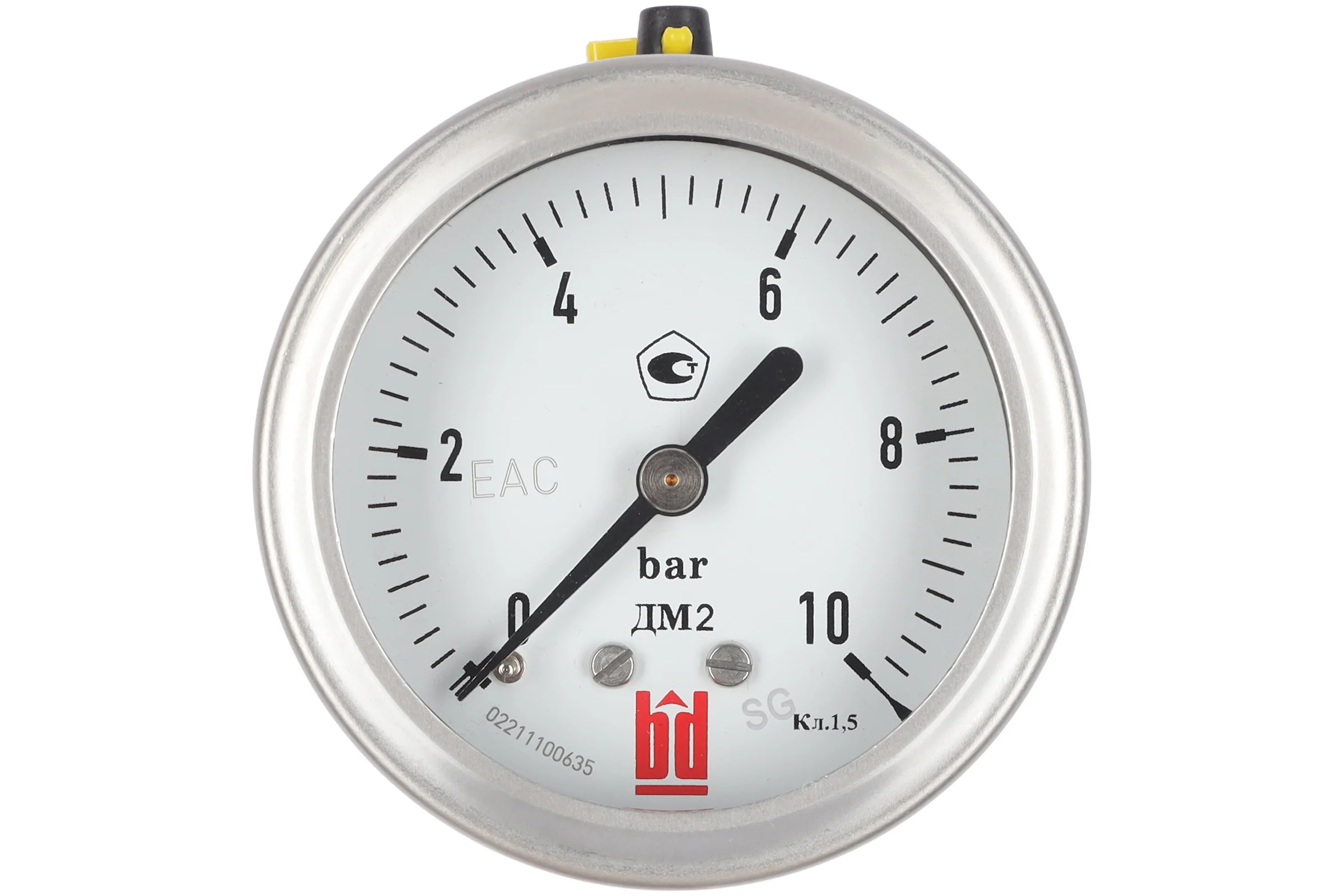 Манометр ДМ 2 063 Т (0-10) бар, кл.1.5, G1/4", DIN CASE BD 1152100027