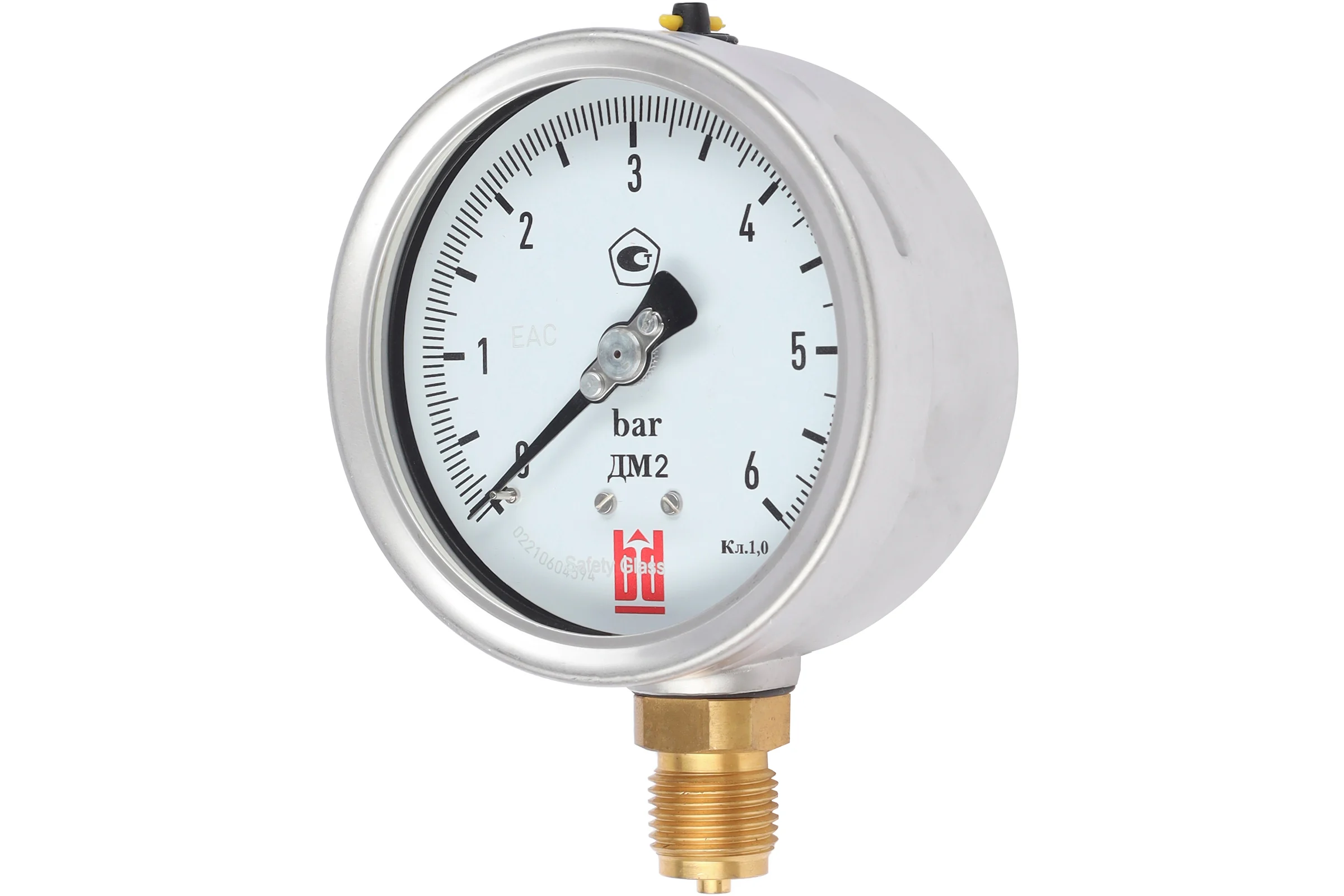 Манометр ДМ 2 100 Р (0-6) бар, кл.1.0, G1/2" BD 1152100013