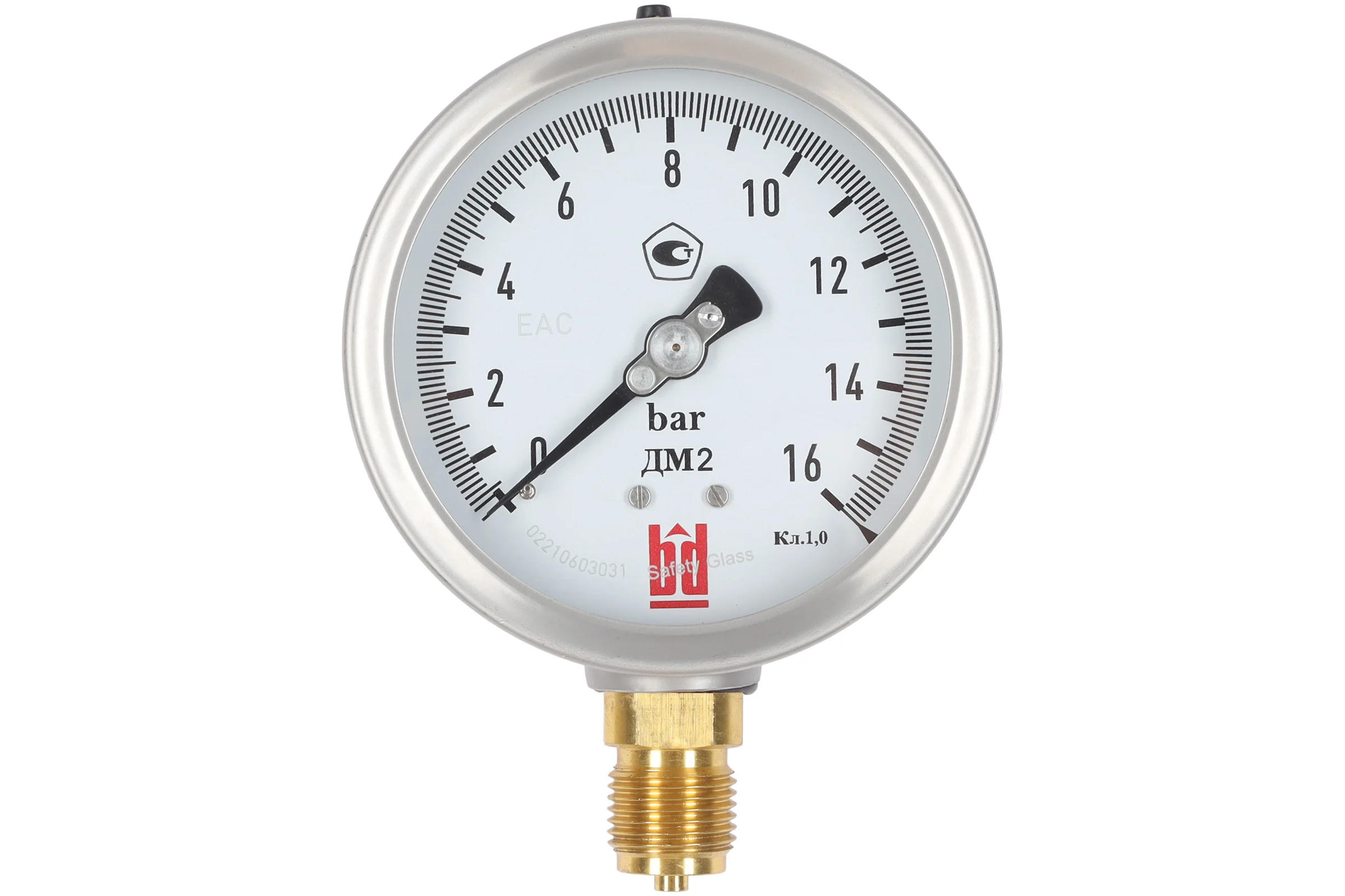 Манометр ДМ 2 100 Р (0-16) бар, кл.1.0, G1/2" BD 1152100010