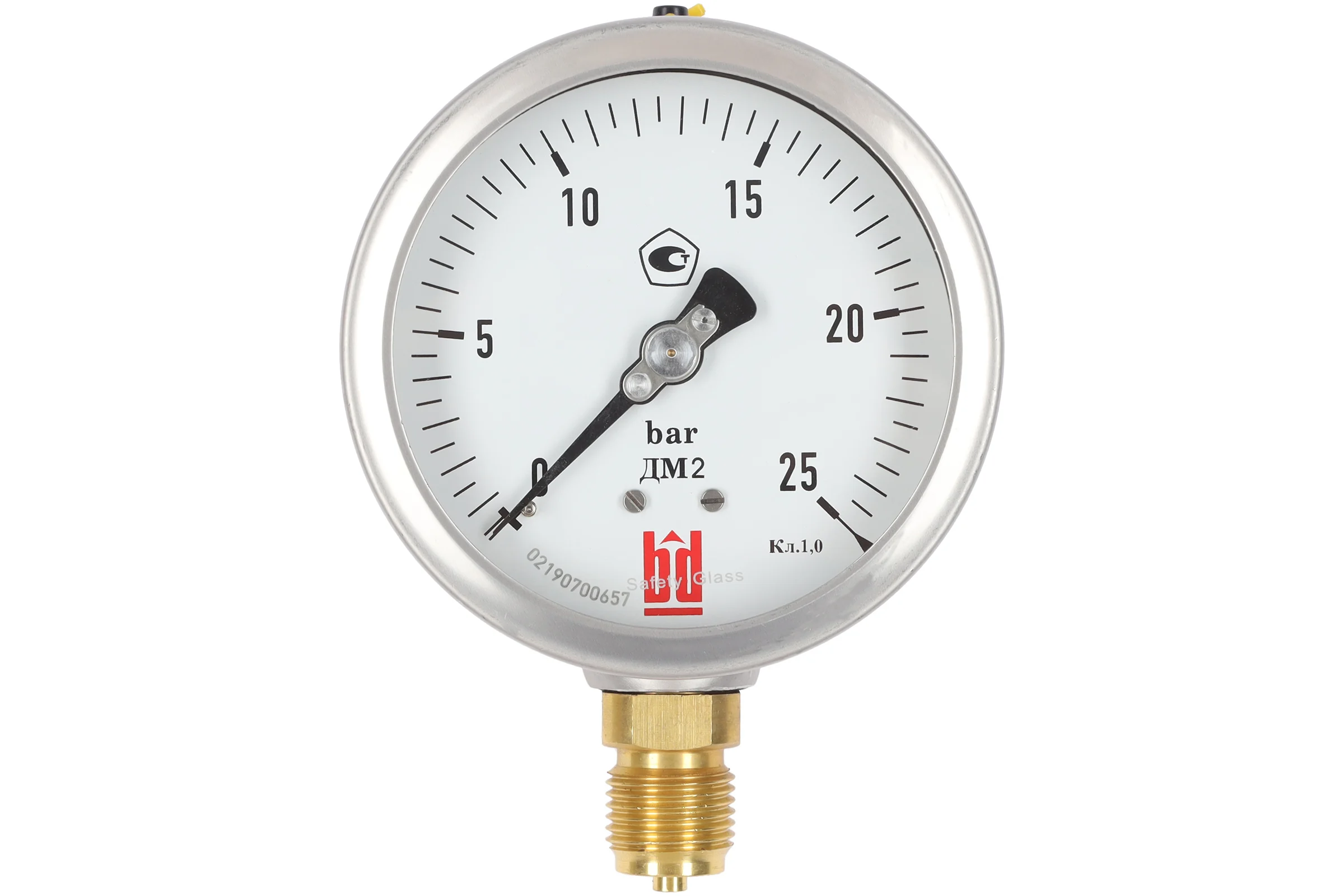 Манометр ДМ 2 100 Р (0-25) бар, кл.1.0, G1/2" BD 1152100011
