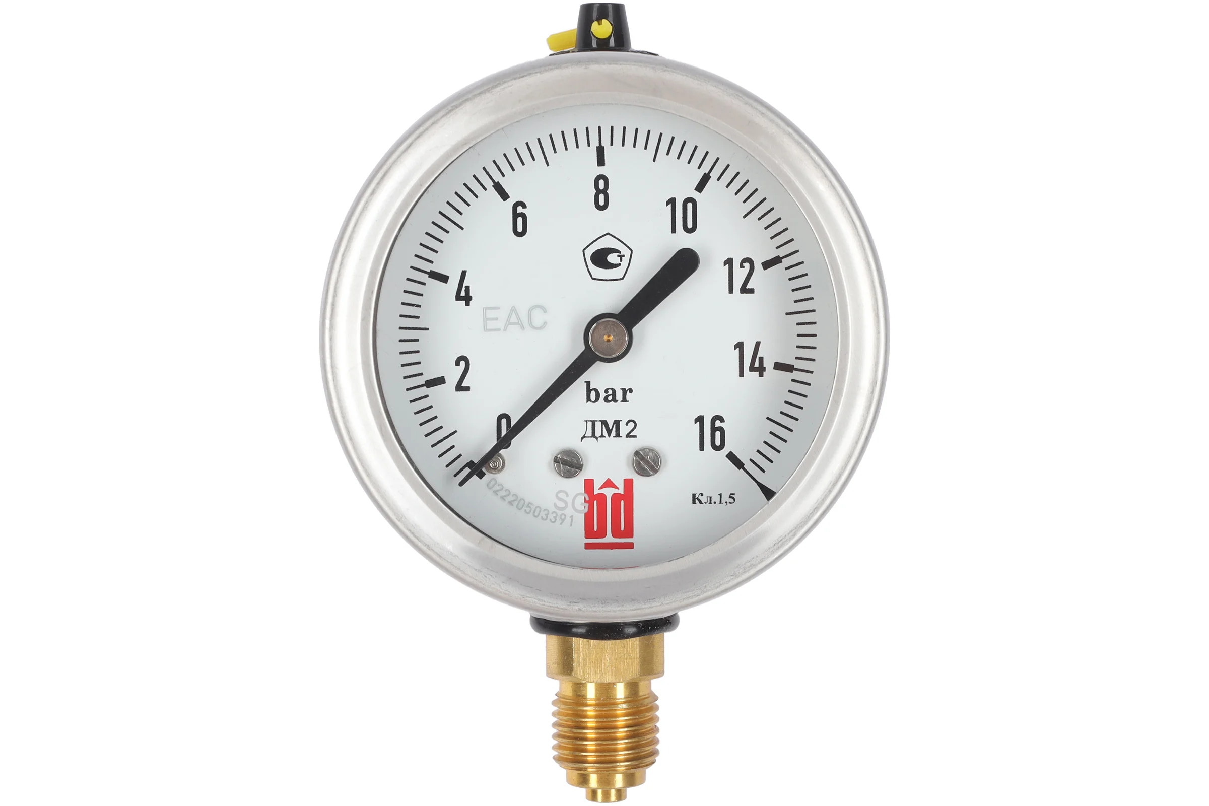 Манометр ДМ 2 063 Р (0-16) бар, кл.1.5, G1/4", DIN CASE BD 1152100024