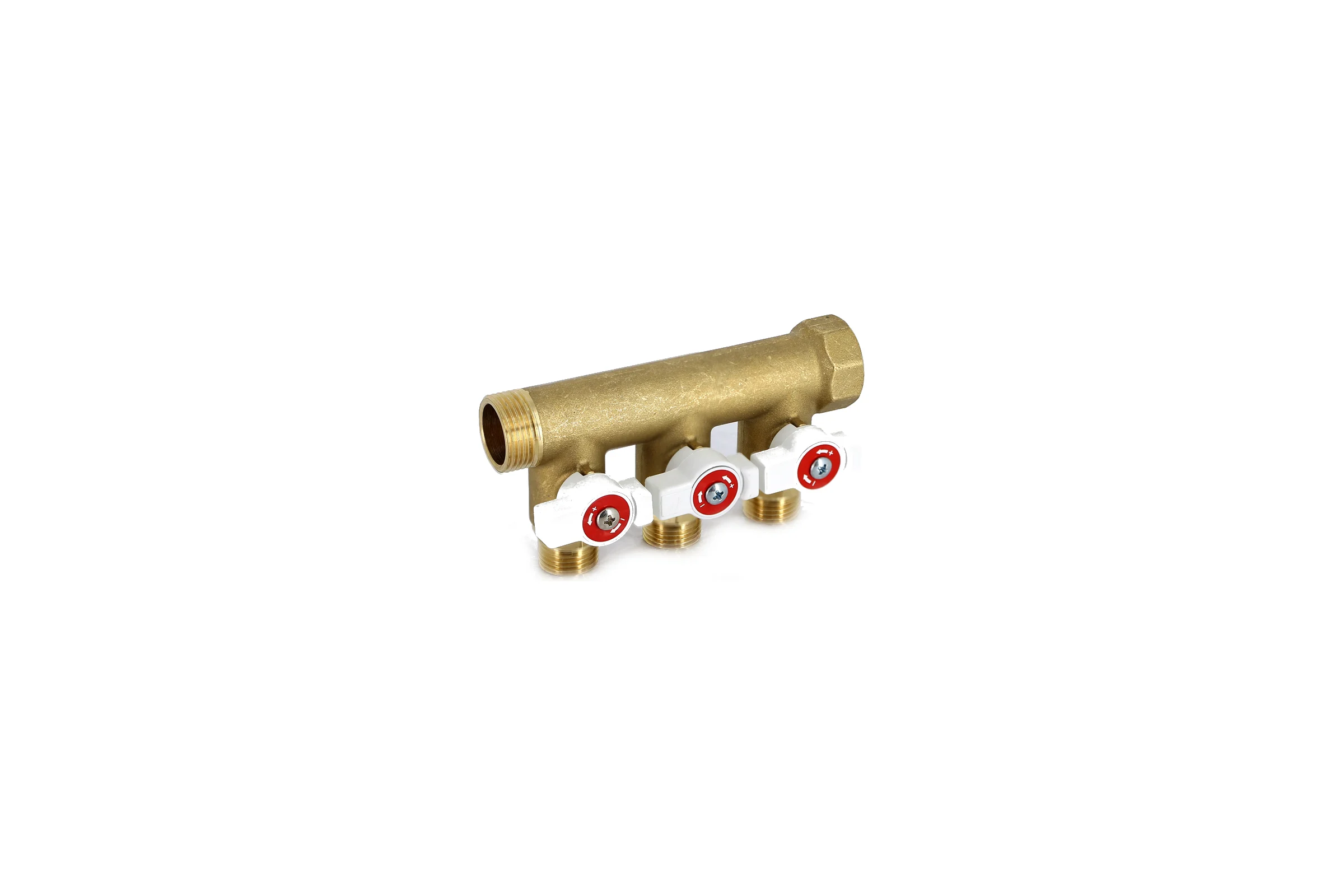 Коллектор НВ 3/4 3х1/2 Н 40мм с кранами Uni-Fitt 420G3230