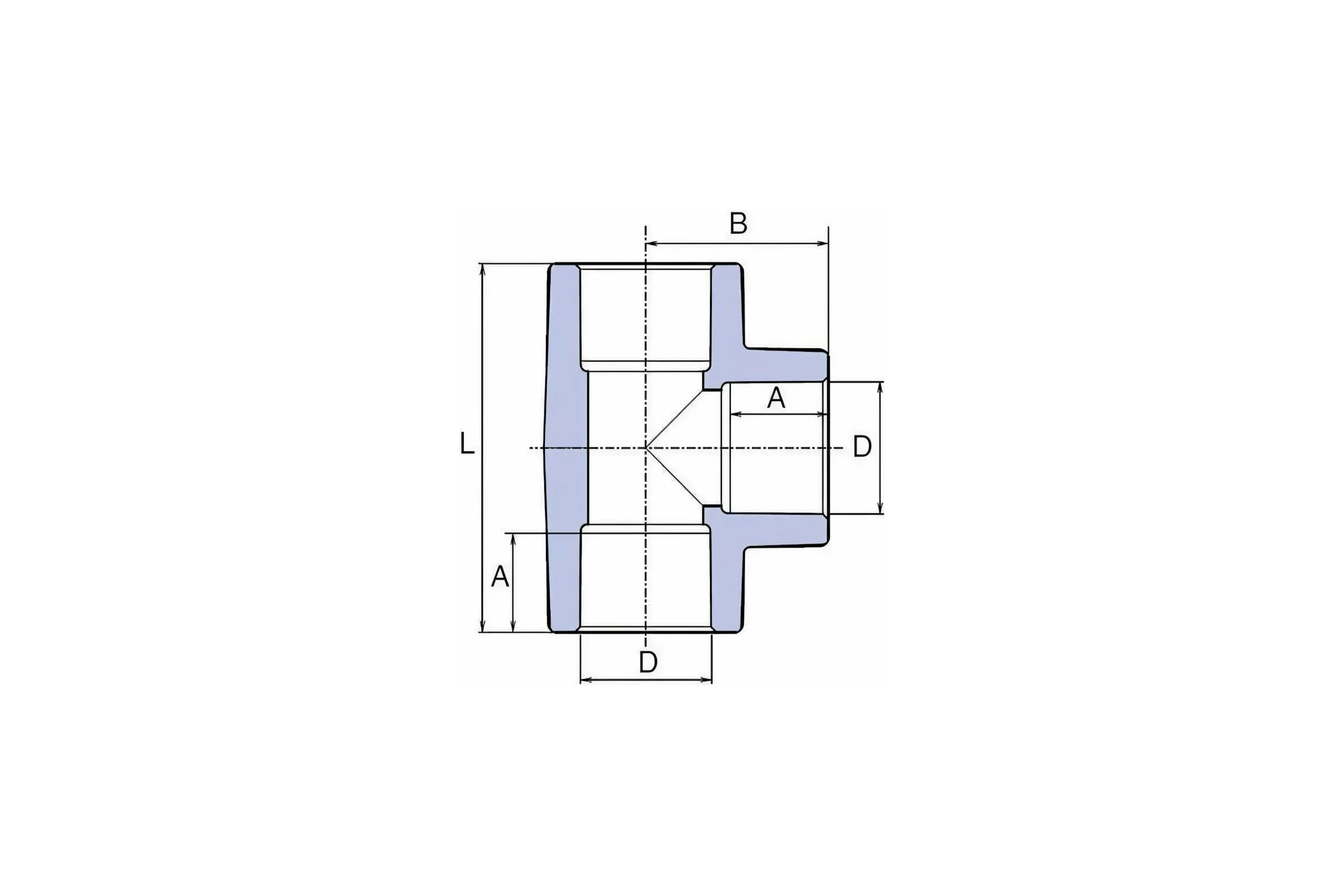 Тройник WAVIN EKOPLASTIK PP-R D20, EK STK020RCTX