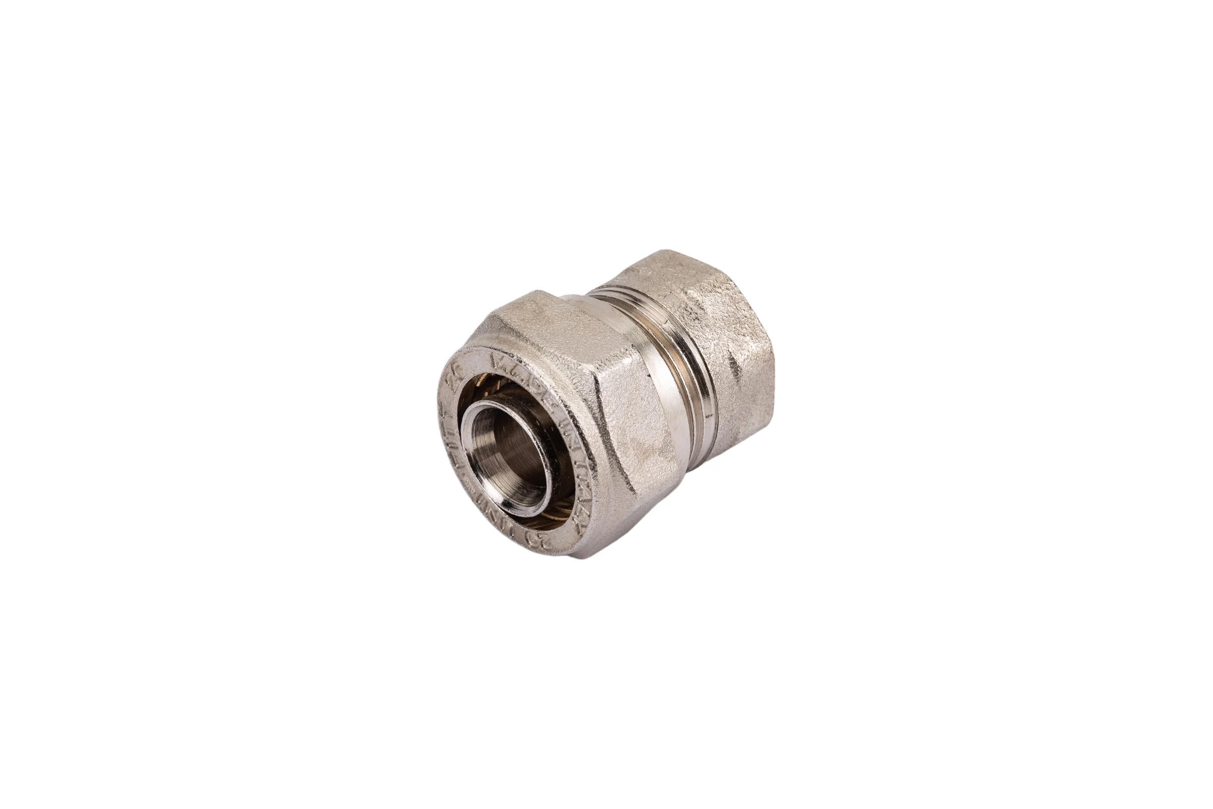Обжимная муфта - В 20х1/2 никелированная Uni-Fitt 661N7200