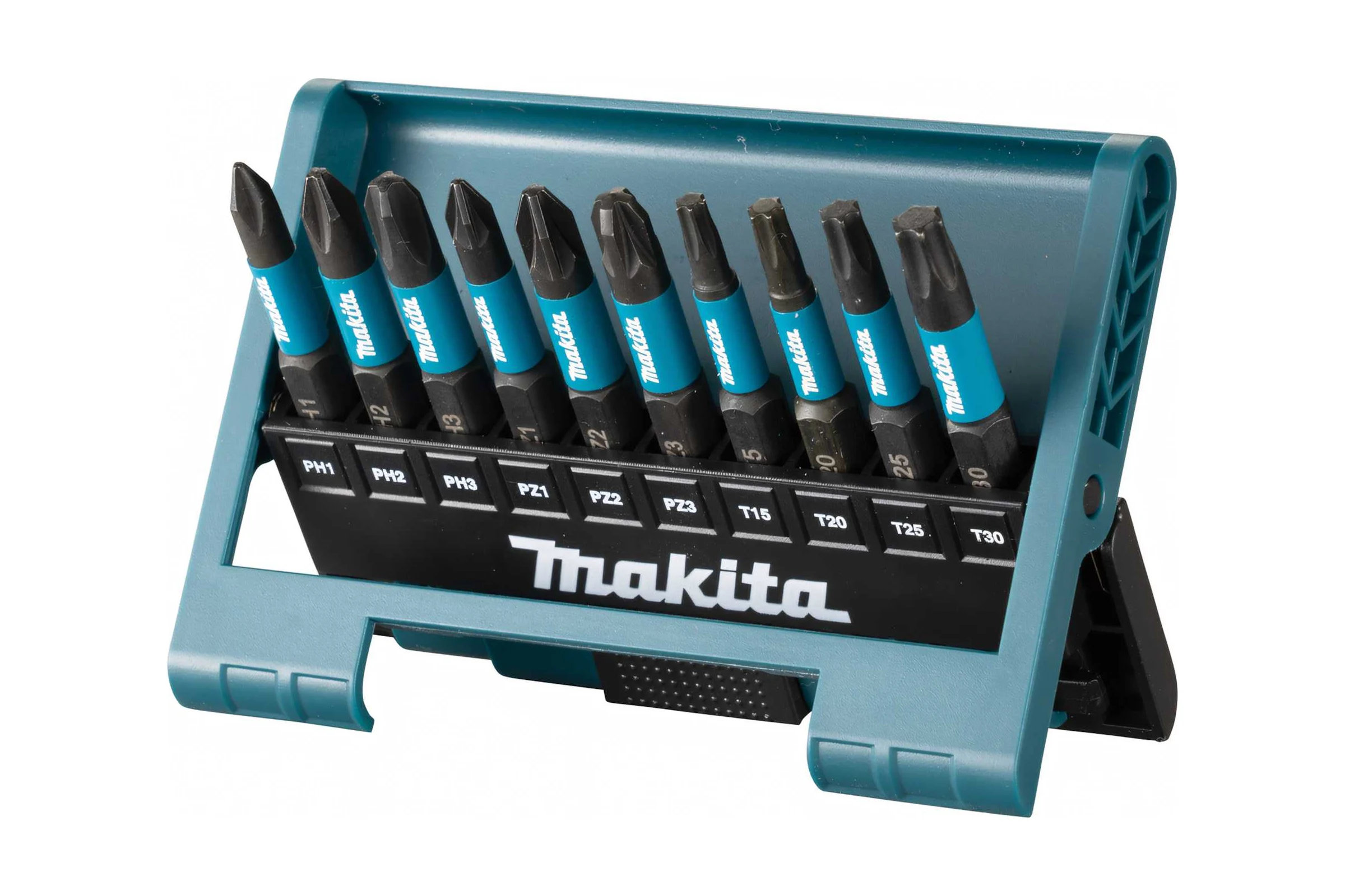 Набор бит Impact Black 50 мм, 10 шт (PH1, PH2, PH3, PZ1, PZ2, PZ3, T15, T20, T25, T30) Makita E-12011