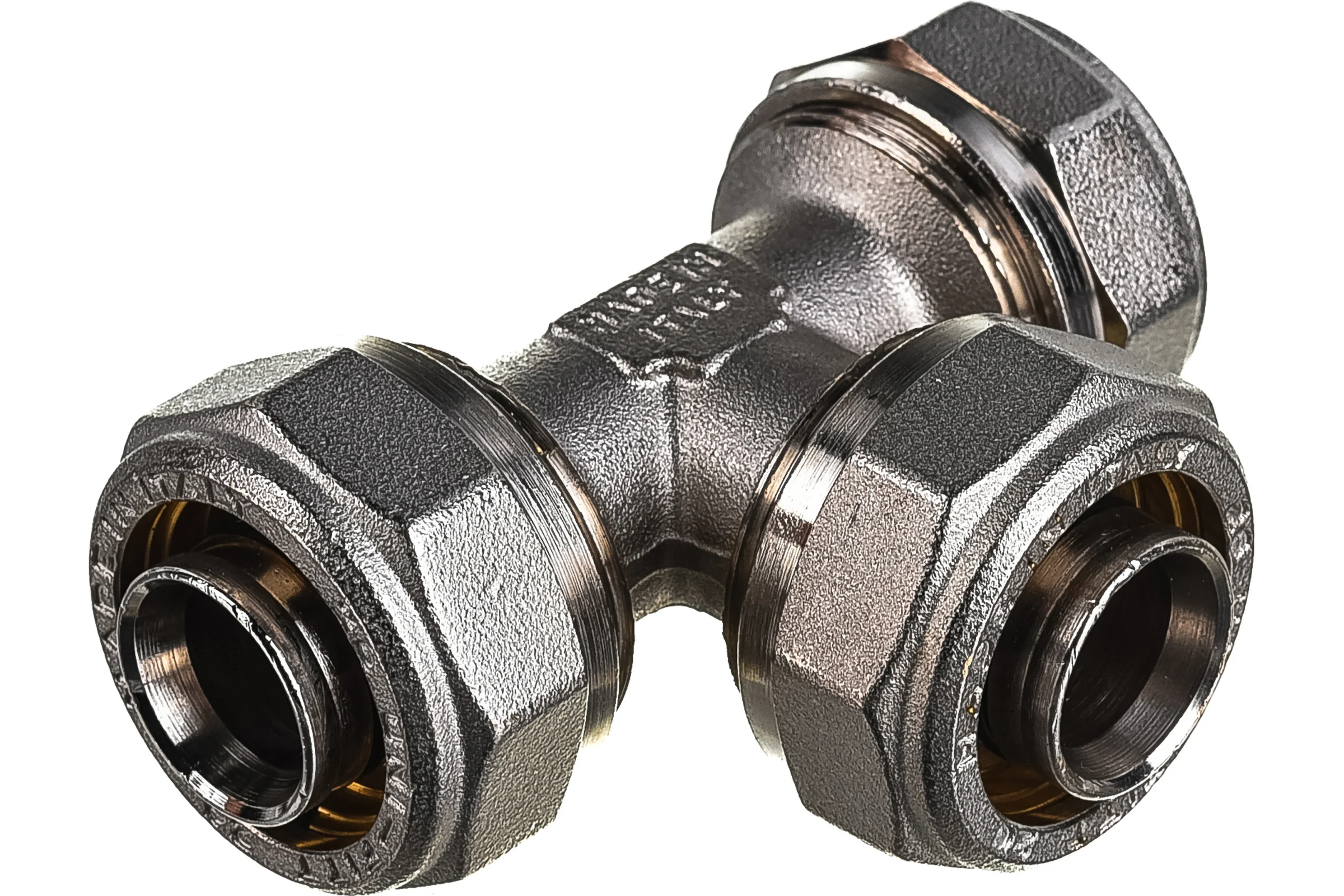 Обжимной тройник 26 никелированный Uni-Fitt 666N8880