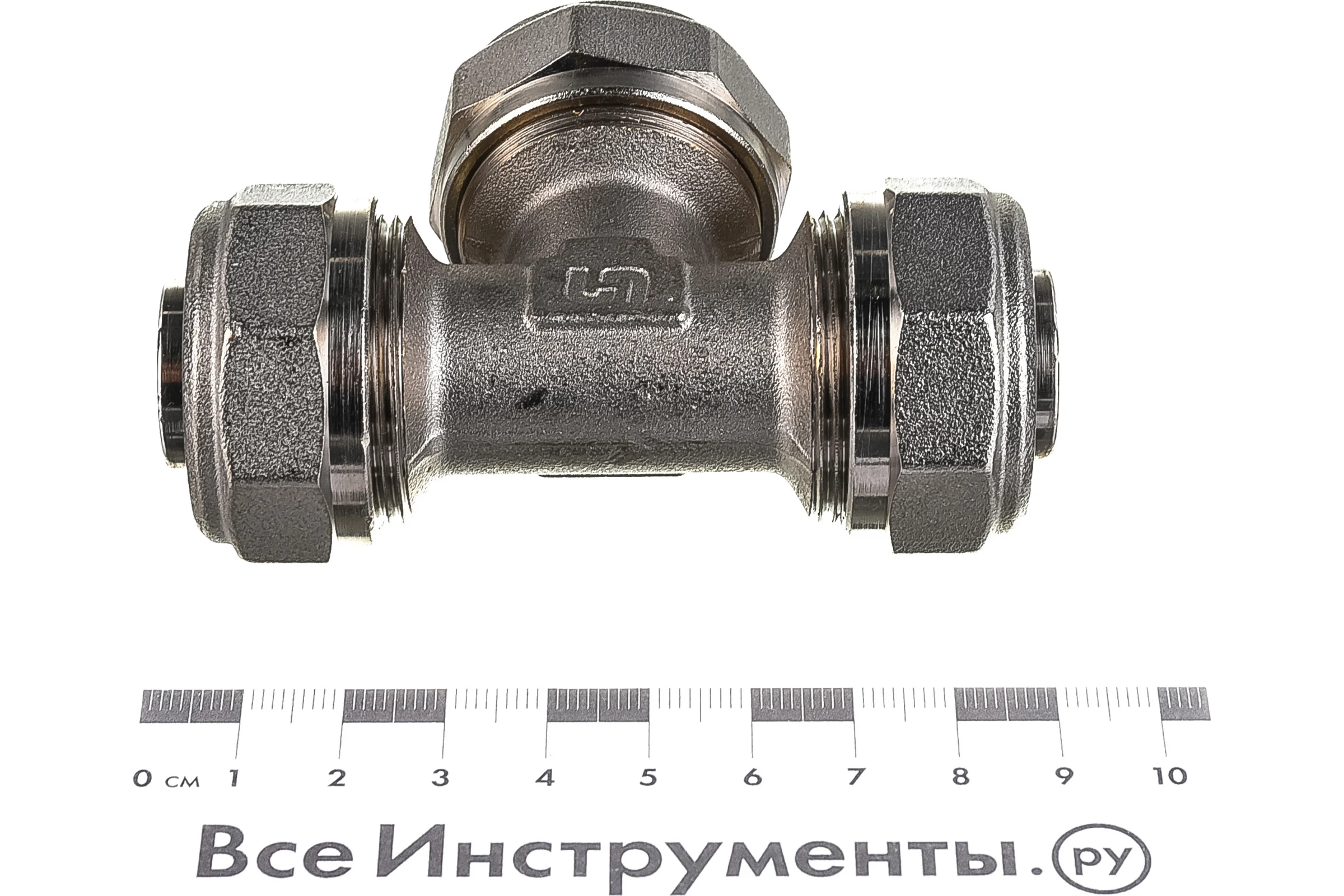 Обжимной тройник 26 никелированный Uni-Fitt 666N8880