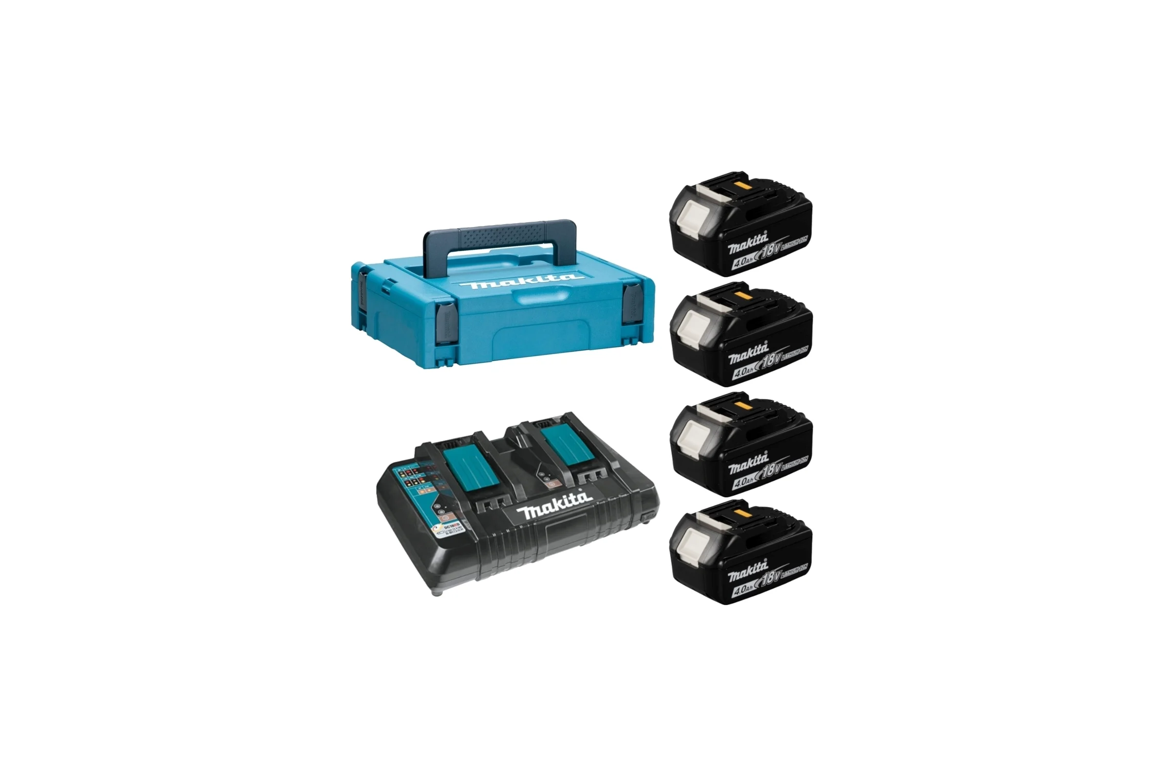 Набор PSK MKP2PM184 (4 аккумулятора BL1840B, зарядное устройство DC18RD, кейс MAKPAC тип 2) Makita 198489-5