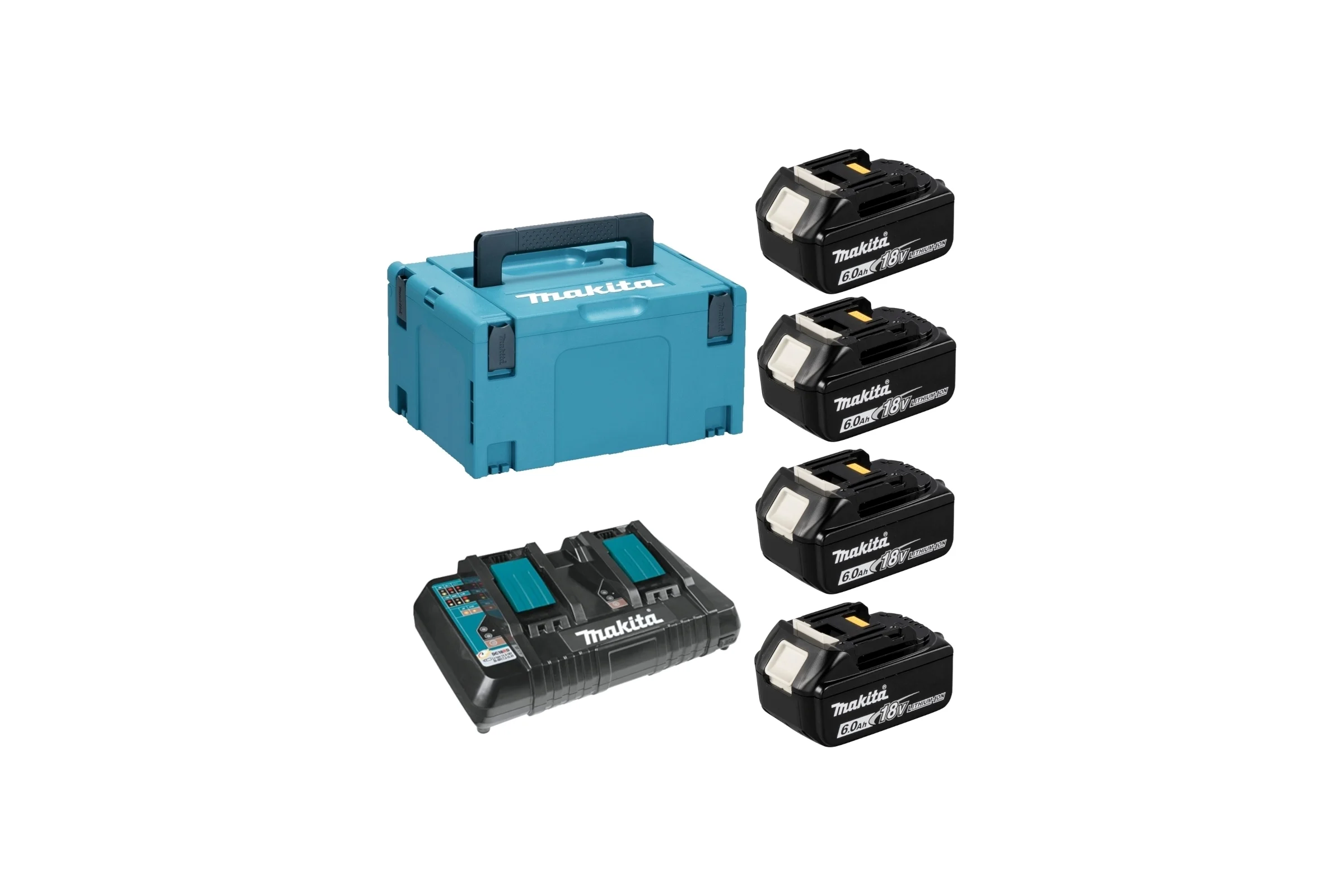 Набор PSK MKP3PG184 (4 аккумулятора BL1860B, зарядное устройство DC18RD, кейс MAKPAC тип 3) Makita 198094-8