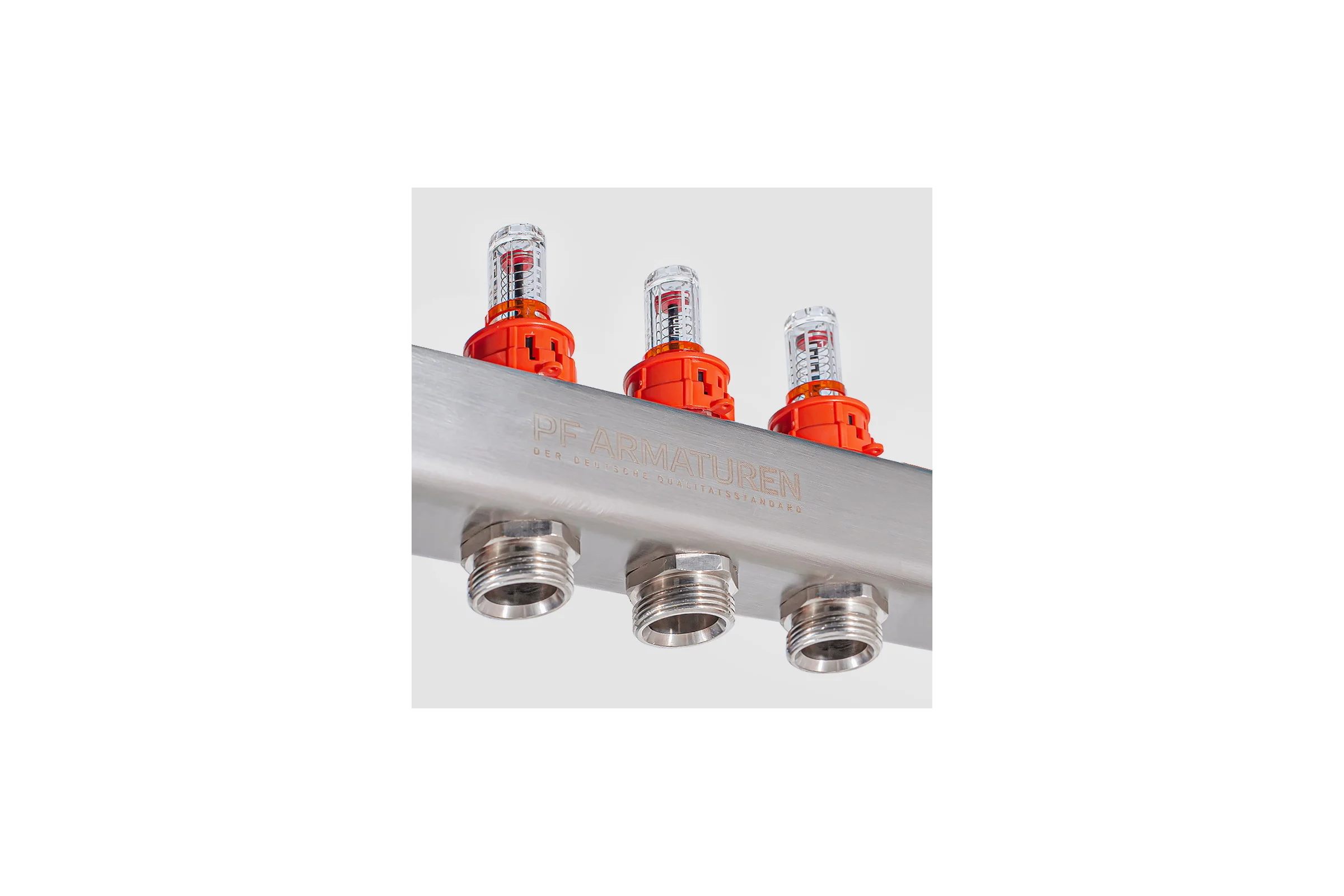 Коллекторная группа PROFACTOR нержавеющая сталь, с расходомерами руч/воздухотвод 1х6 вых 3/4 ЕК PF MB 806.6