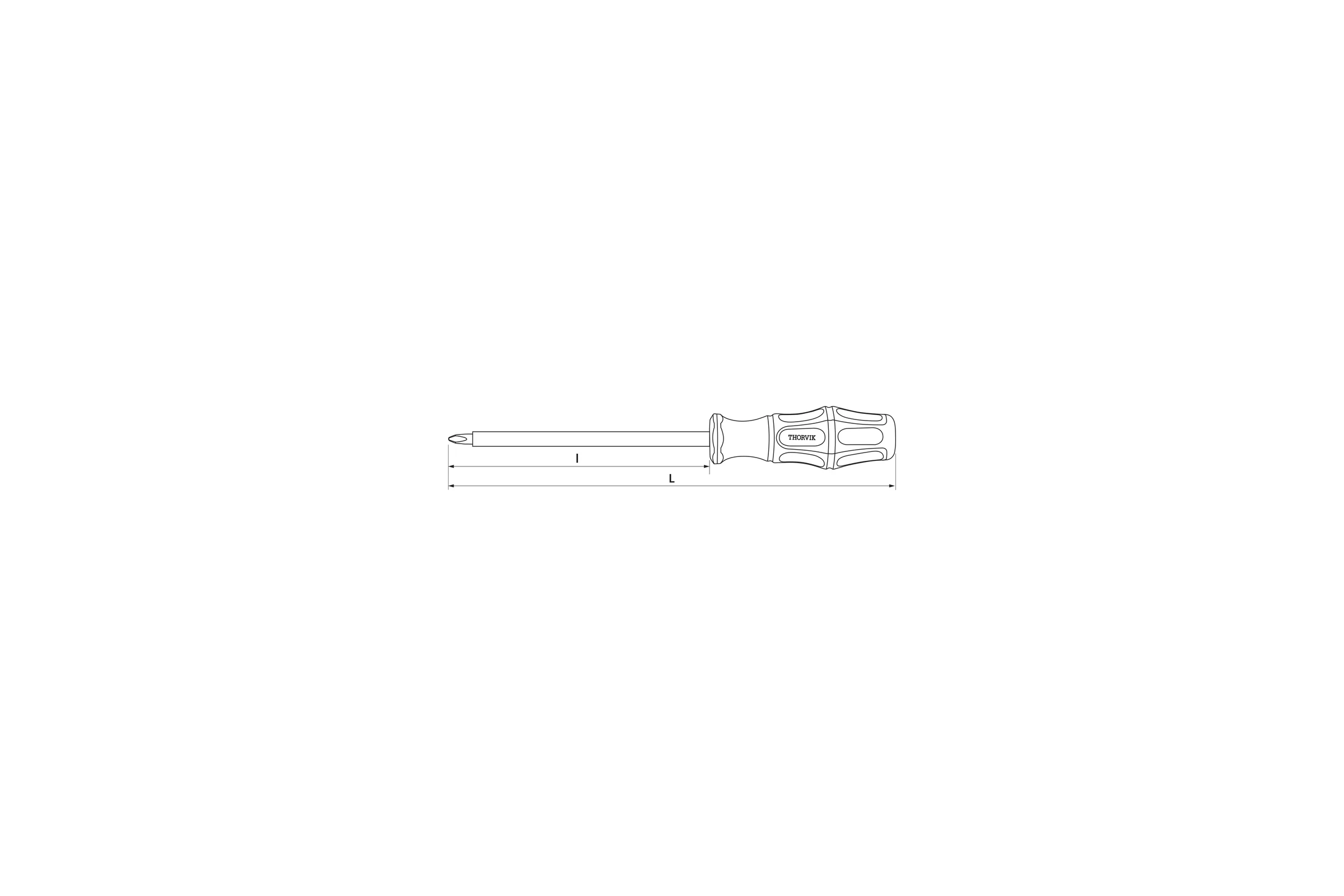 Крестовая диэлектрическая отвертка THORVIK SDPI060 PHILLIPS VDE 1000 v PH0x60 мм 52177