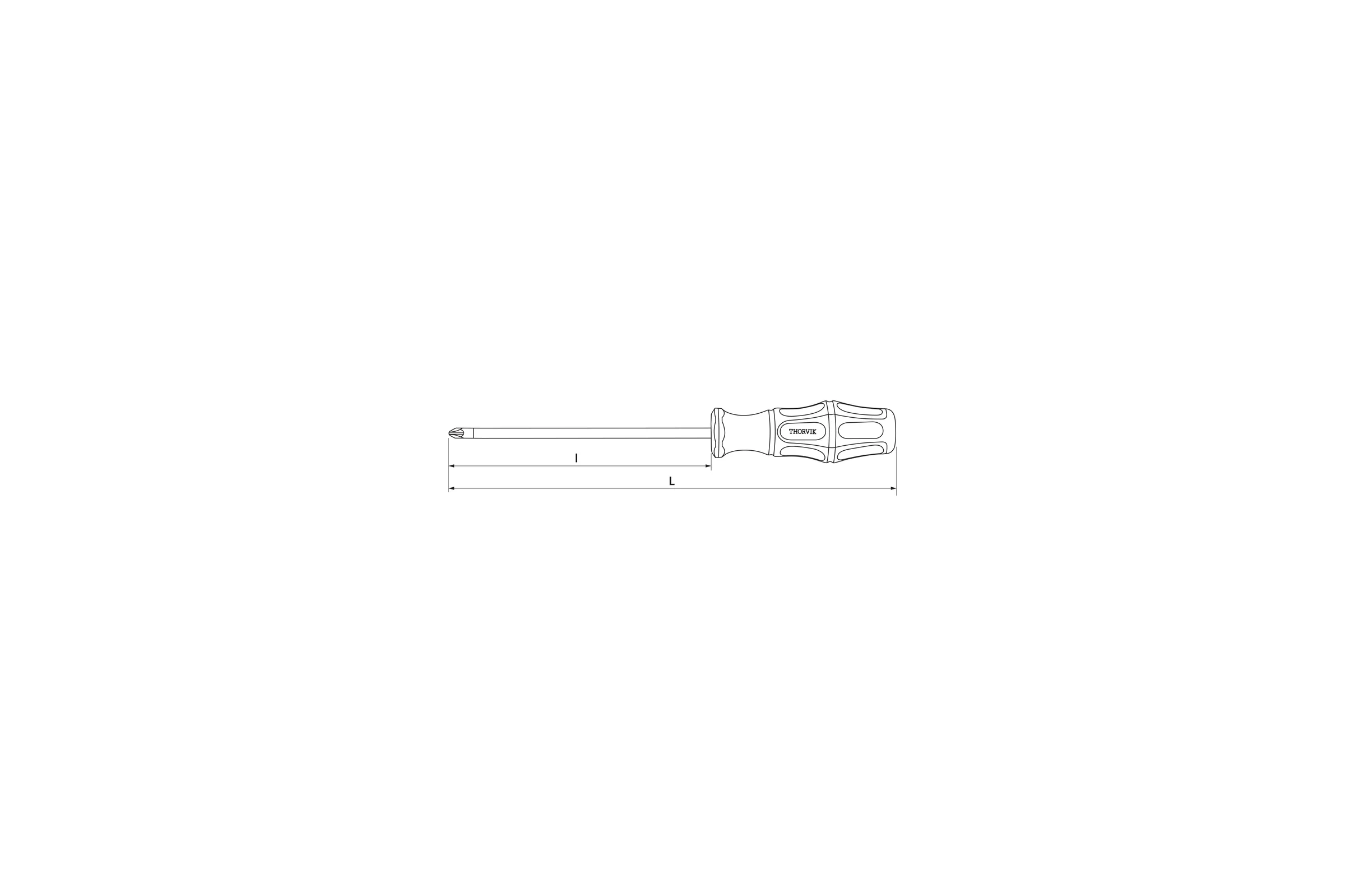 Oтвертка POZIDRIV THORVIK SDZ3150 PZ3x150 мм 52162