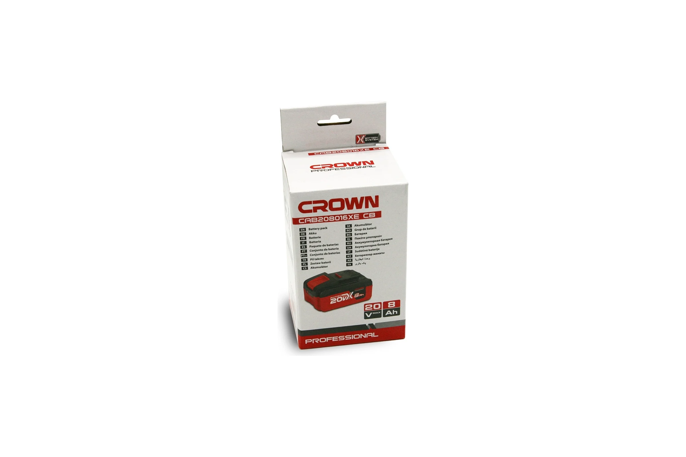 Аккумулятор (20В; 8.0 Ач; 160Wh; Li-ion 21700) Crown CAB208016XE CB