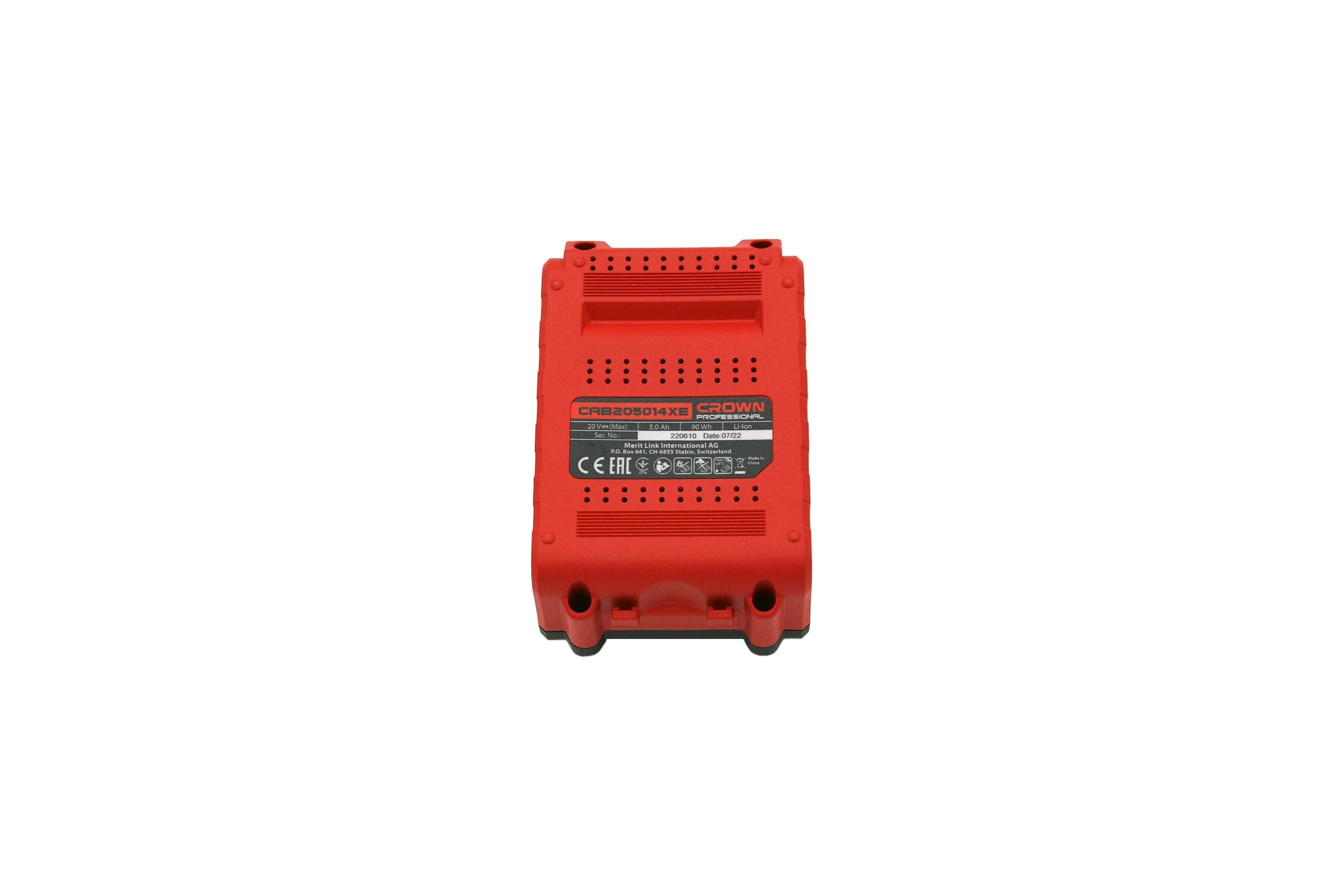 Аккумулятор (20В; 5.0 Ач; 100Wh; Li-ion 18650) Crown CAB205014XE