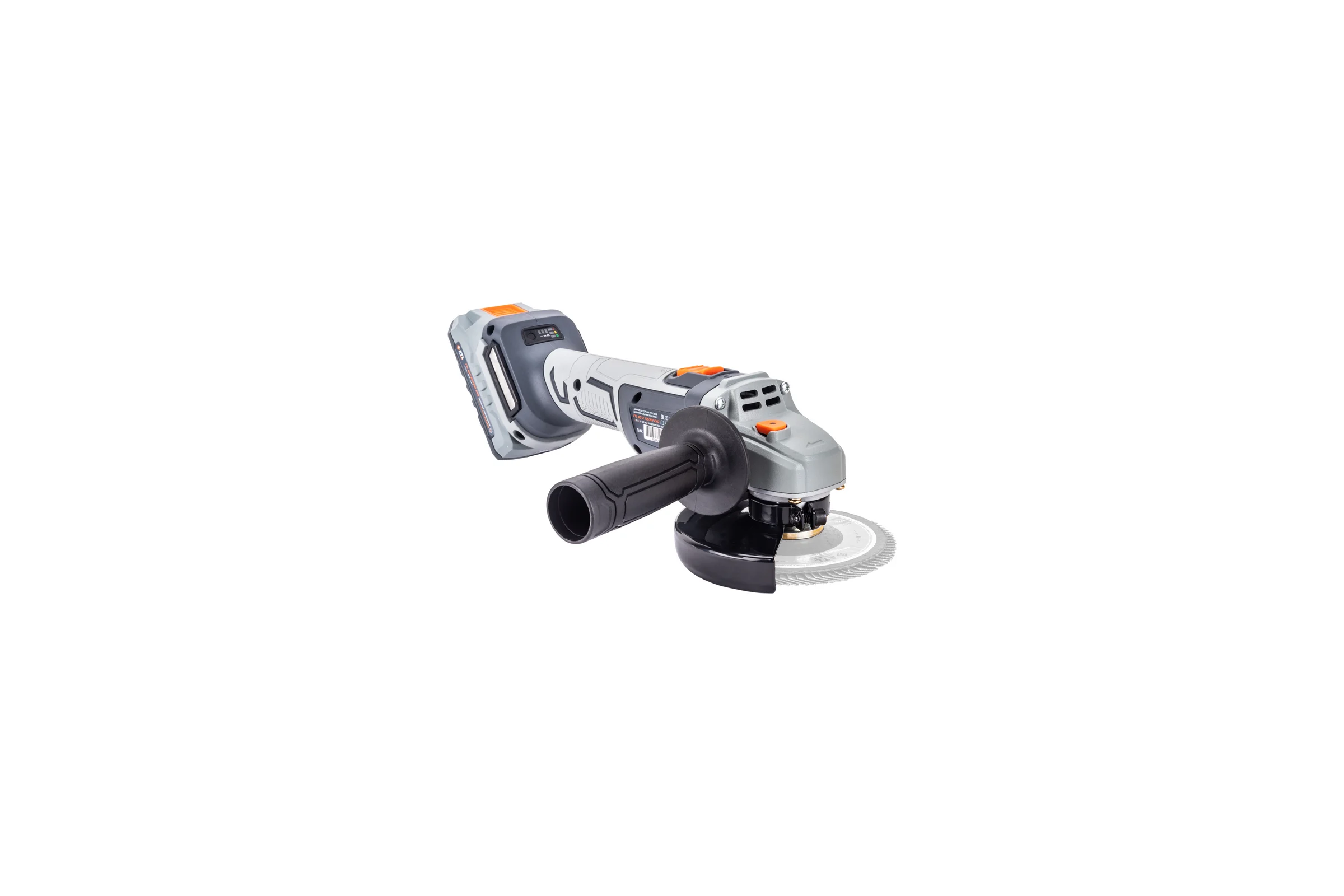 Аккумуляторная угловая шлифовальная машина FTL ag-x 125/20v Evo, бесщеточный двигатель 20 В, в комплекте 8080