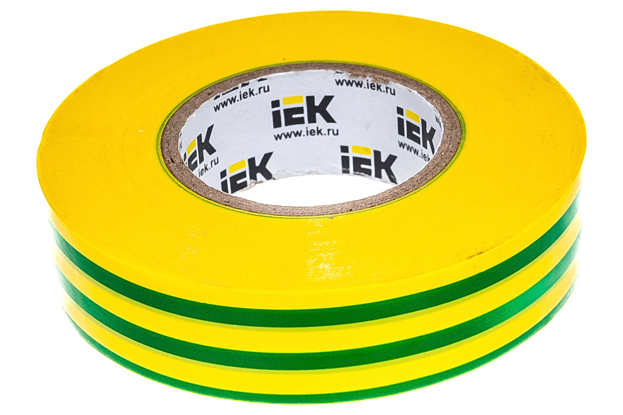 Изолента ПВХ 19мм, 20м, желто-зеленая IEK ИЭК UIZ-20-10-K52