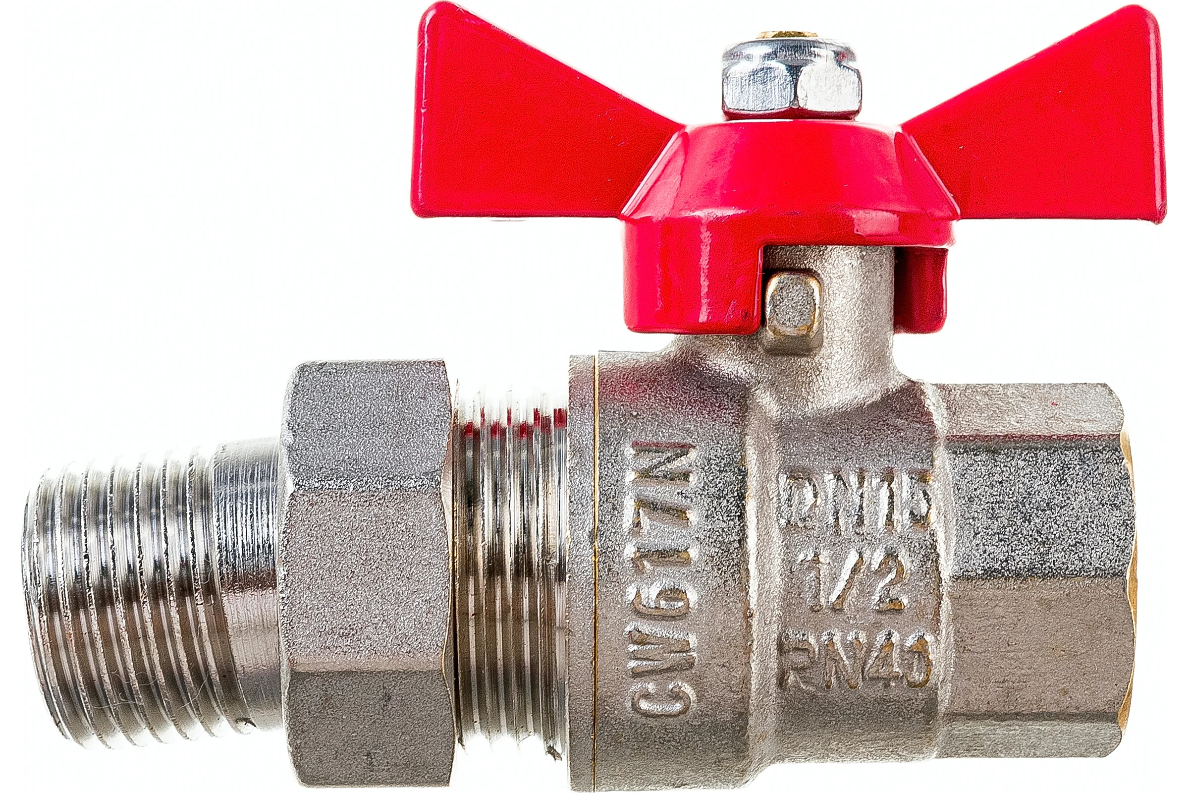Шаровой кран с полусгоном Valtec BASE 1/2" внутренняя-наружная VT.227.N.04