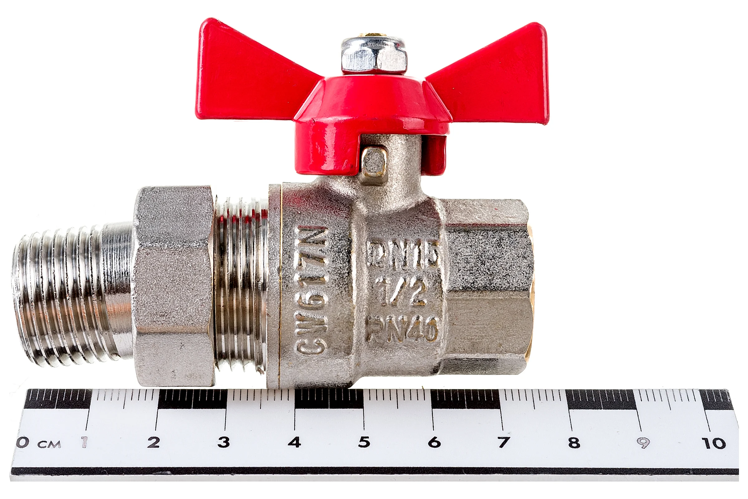 Шаровой кран с полусгоном Valtec BASE 1/2" внутренняя-наружная VT.227.N.04
