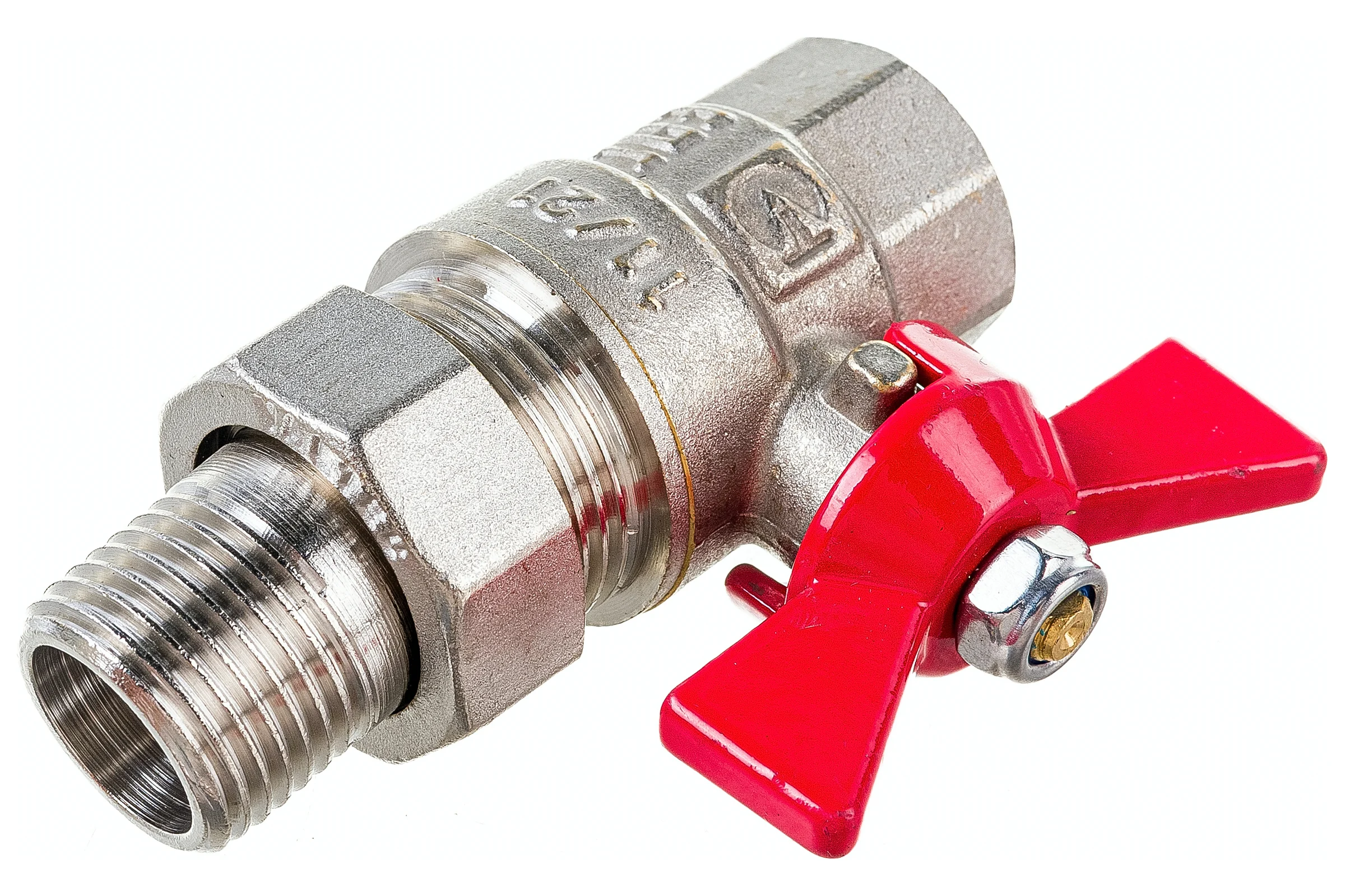 Шаровой кран с полусгоном Valtec BASE 1/2" внутренняя-наружная VT.227.N.04