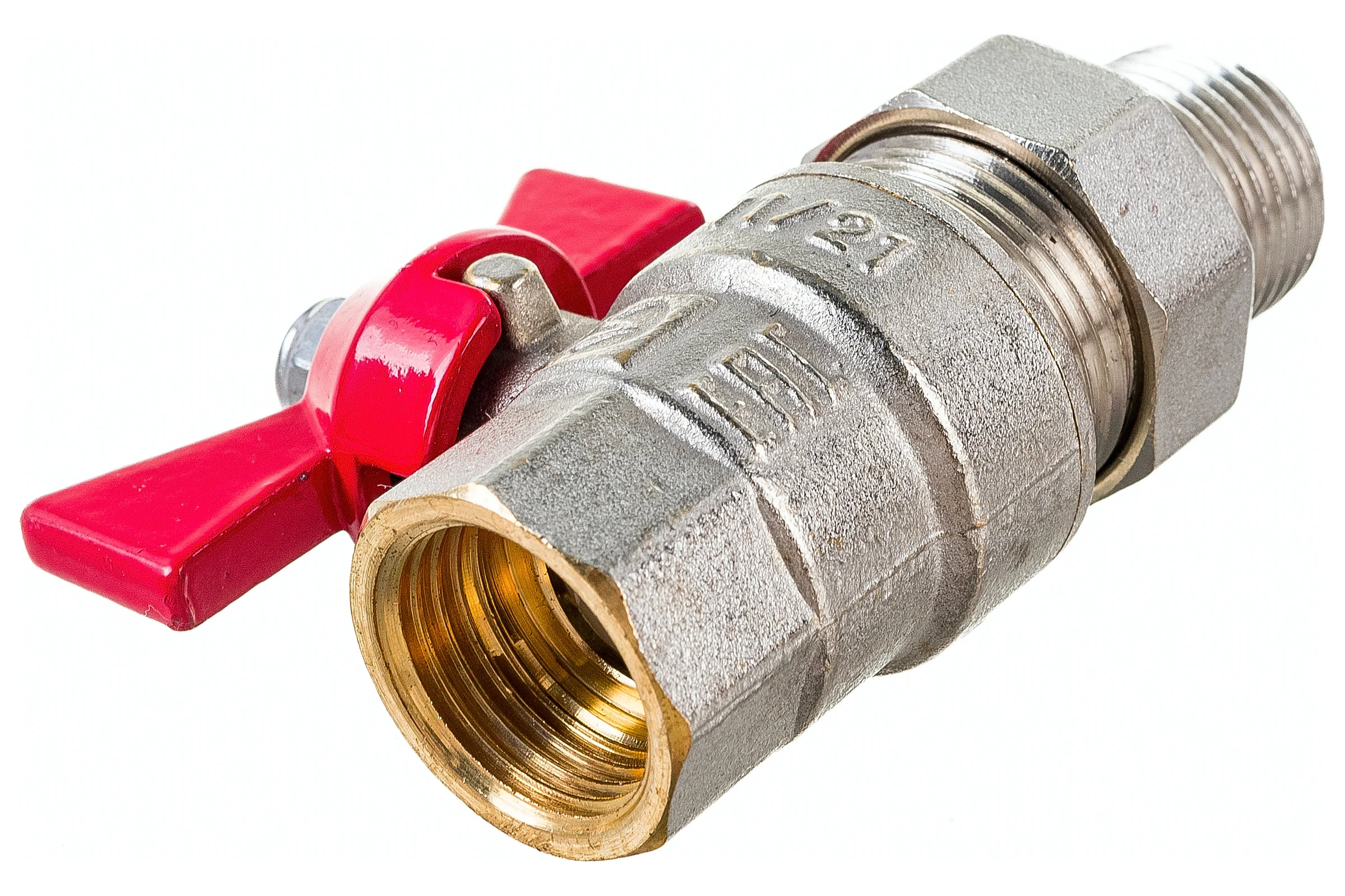 Шаровой кран с полусгоном Valtec BASE 1/2" внутренняя-наружная VT.227.N.04
