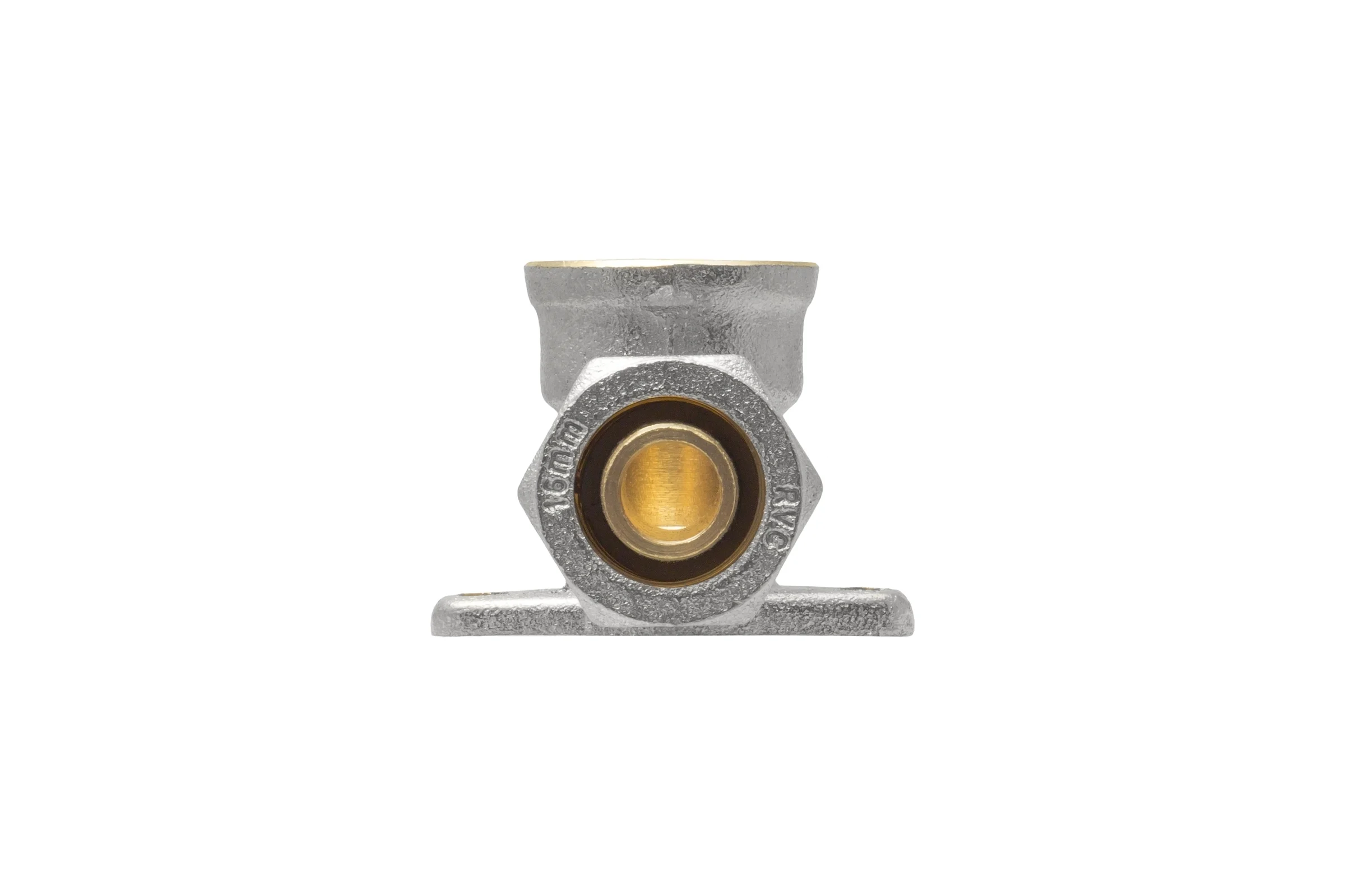 Угольник водорозетка с креплением 16х1/2" ц/г Rvc RC 00695