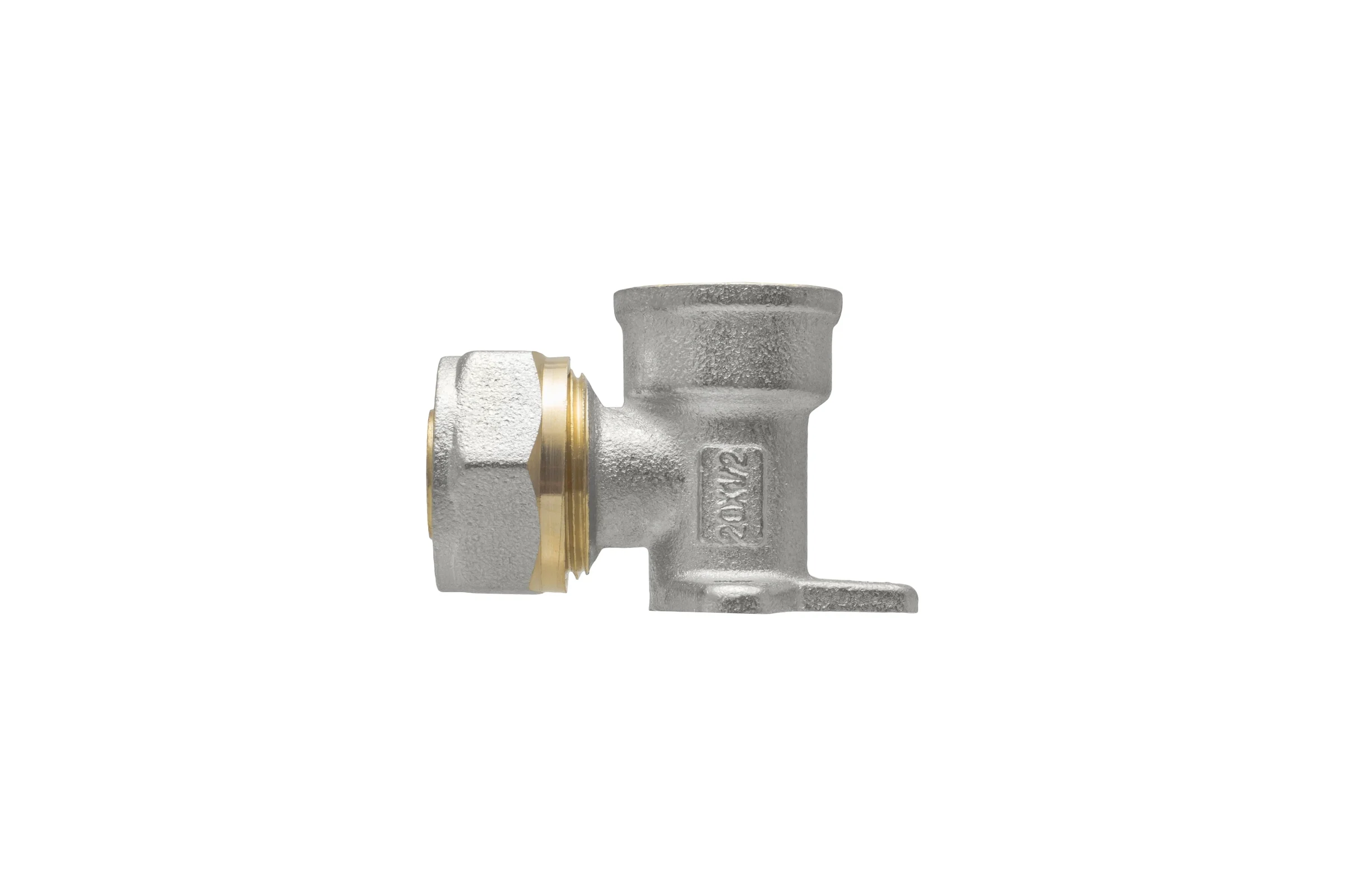 Угольник водорозетка с креплением 20х1/2" ц/г Rvc RC 00696