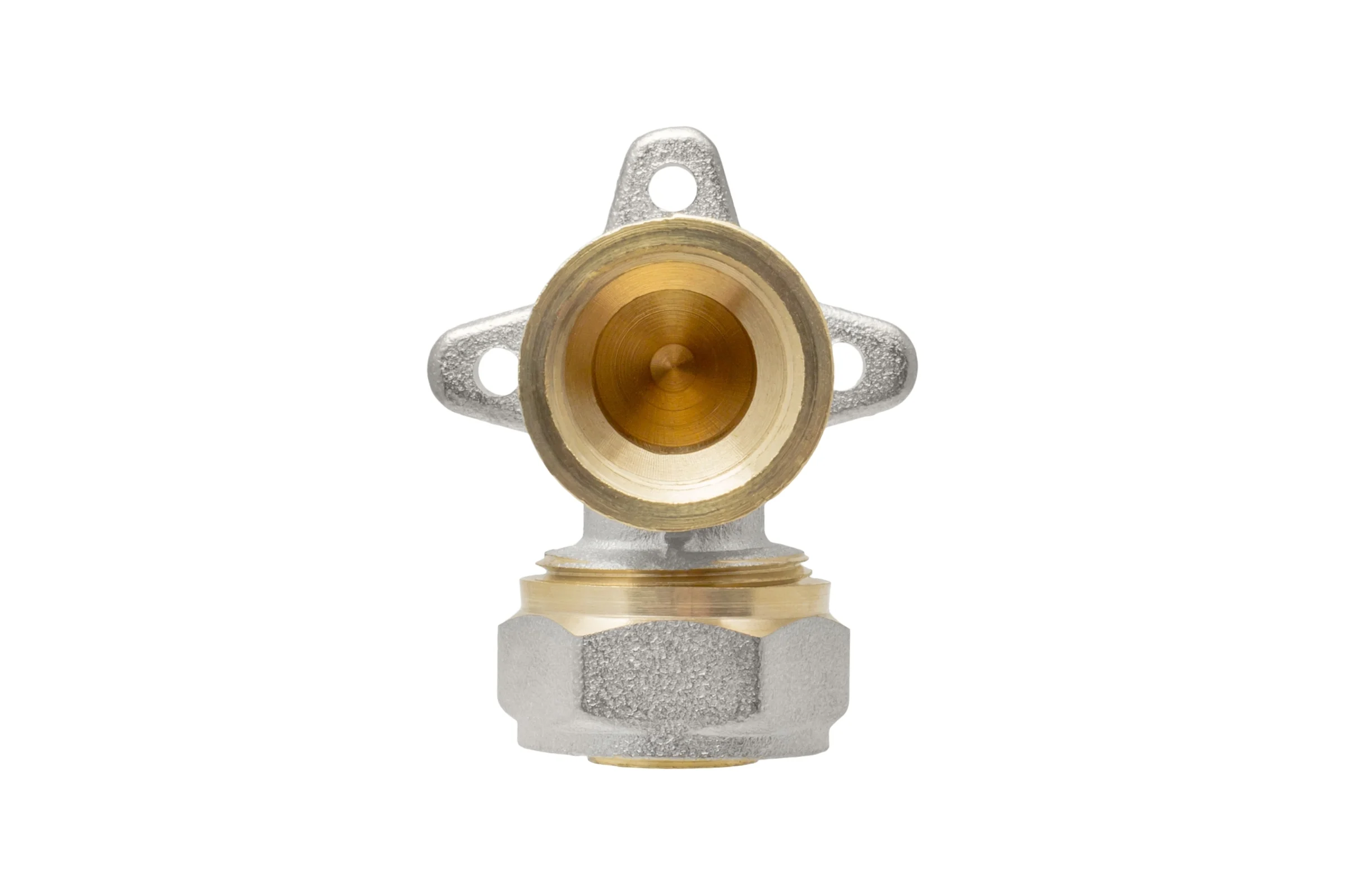 Угольник водорозетка с креплением 20х1/2" ц/г Rvc RC 00696