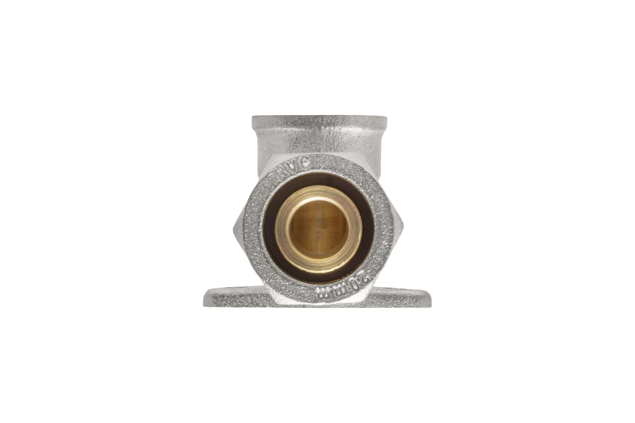 Угольник водорозетка с креплением 20х1/2" ц/г Rvc RC 00696